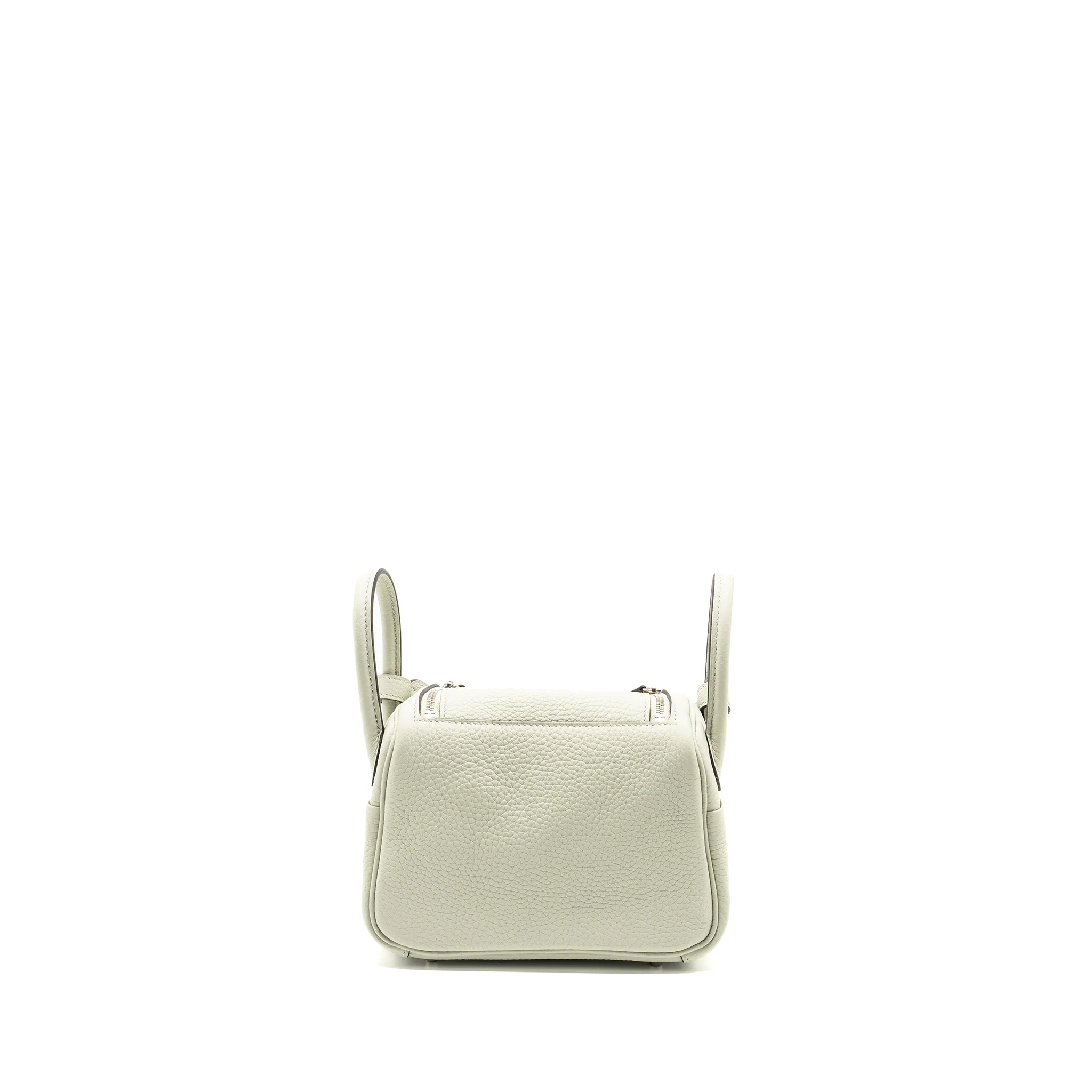 Hermes Mini Lindy clemence gris neve SHW stamp B - Image 2