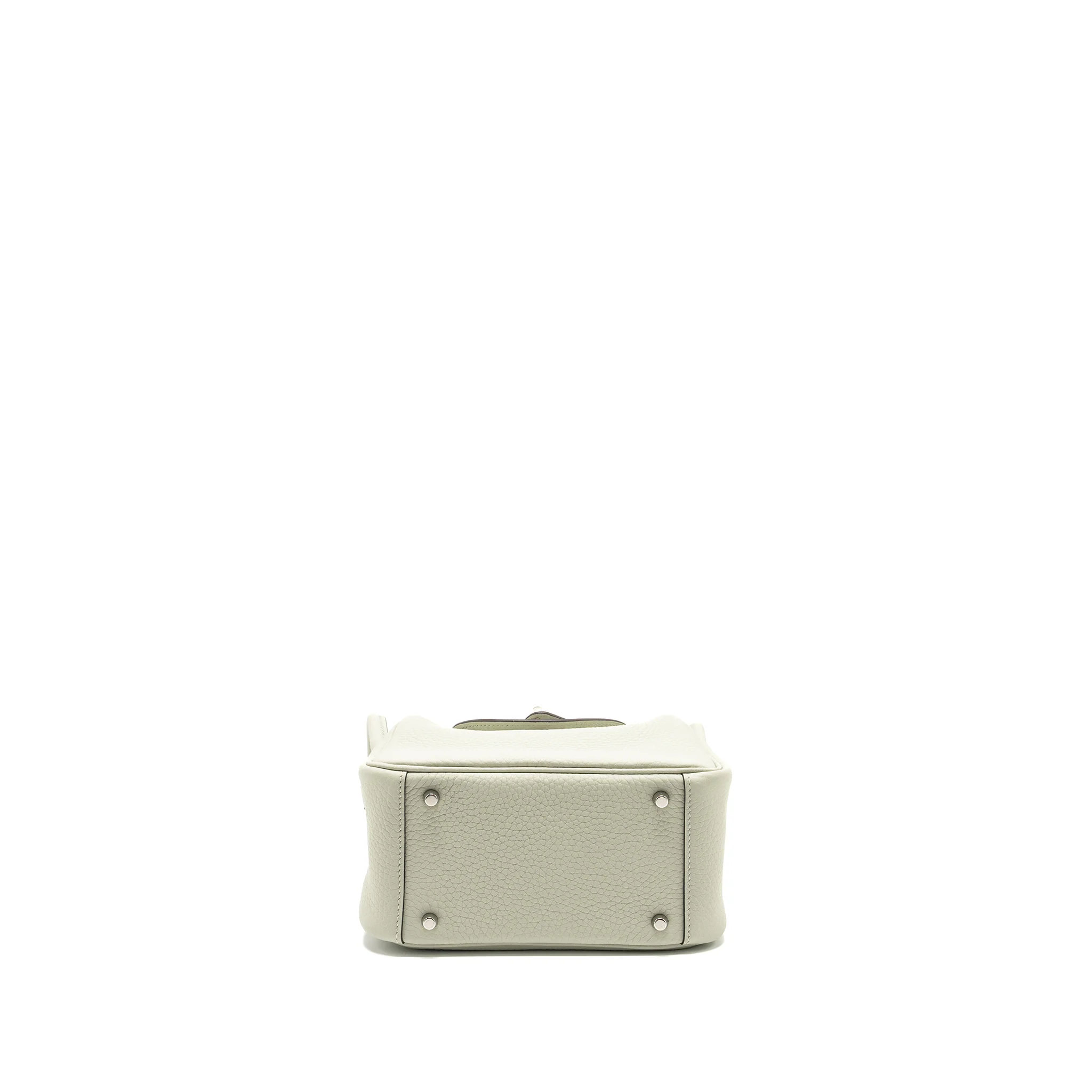 Hermes Mini Lindy clemence gris neve SHW stamp B - Image 6
