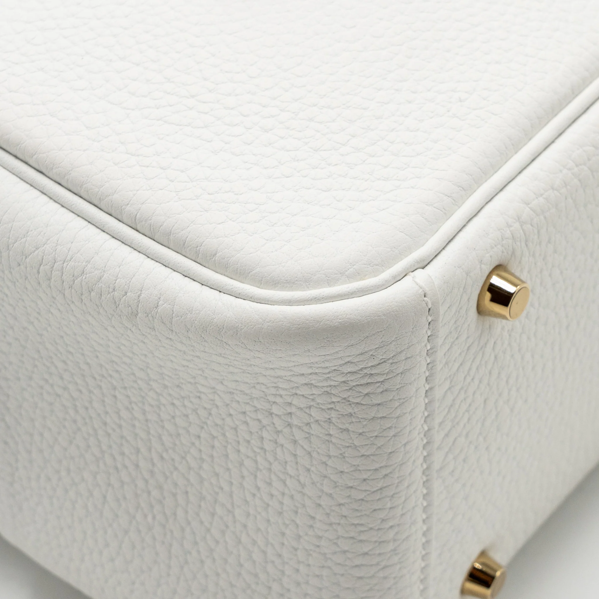 Hermes Mini Lindy clemence New White GHW stamp W - Image 11