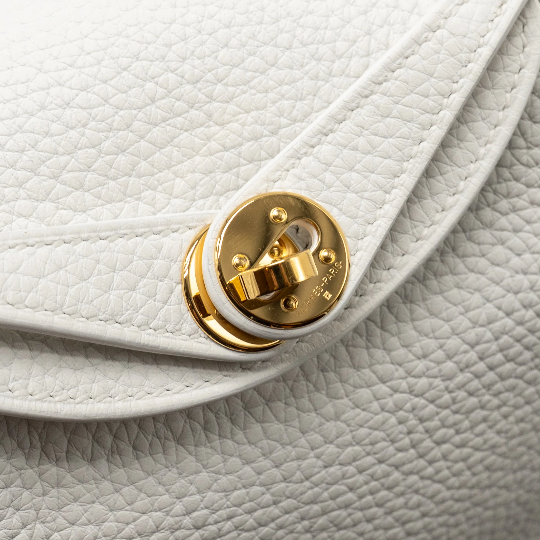 Hermes Mini Lindy clemence New White GHW stamp W - Image 14