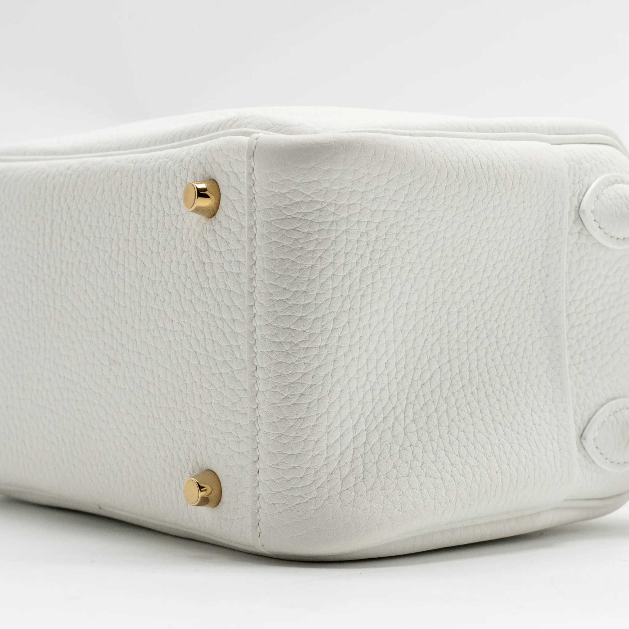 Hermes Mini Lindy clemence New White GHW stamp W - Image 8