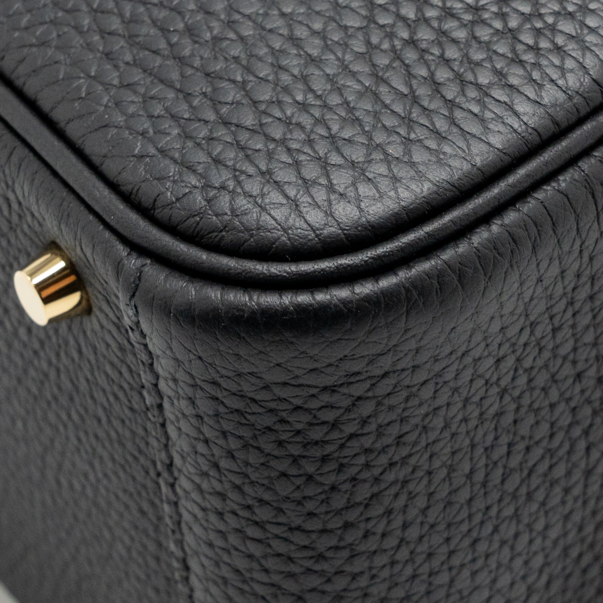Hermes mini lindy II Clemence black GHW stamp K - Image 12