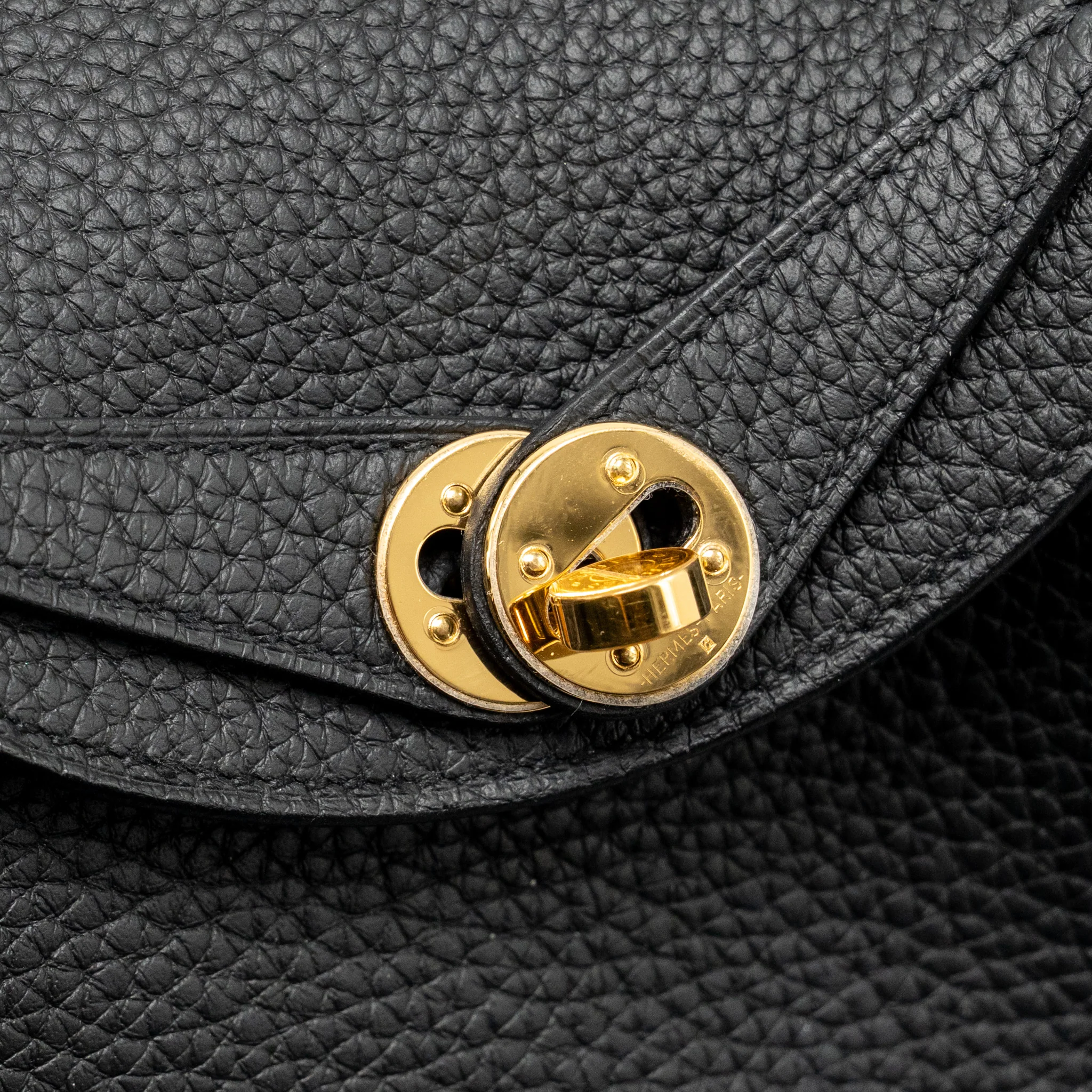 Hermes mini lindy II Clemence black GHW stamp K - Image 14