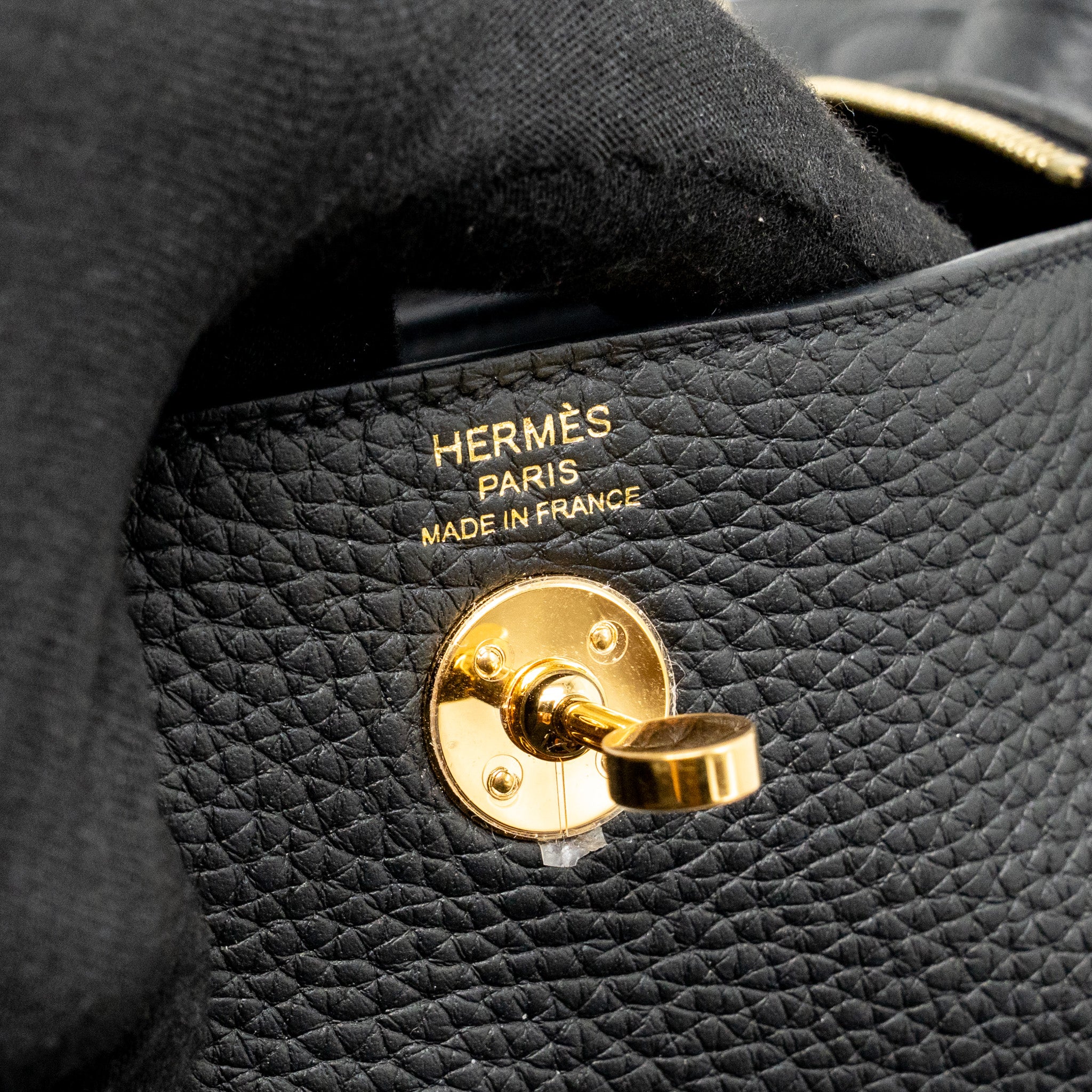 Hermes mini lindy II Clemence black GHW stamp K - Image 15
