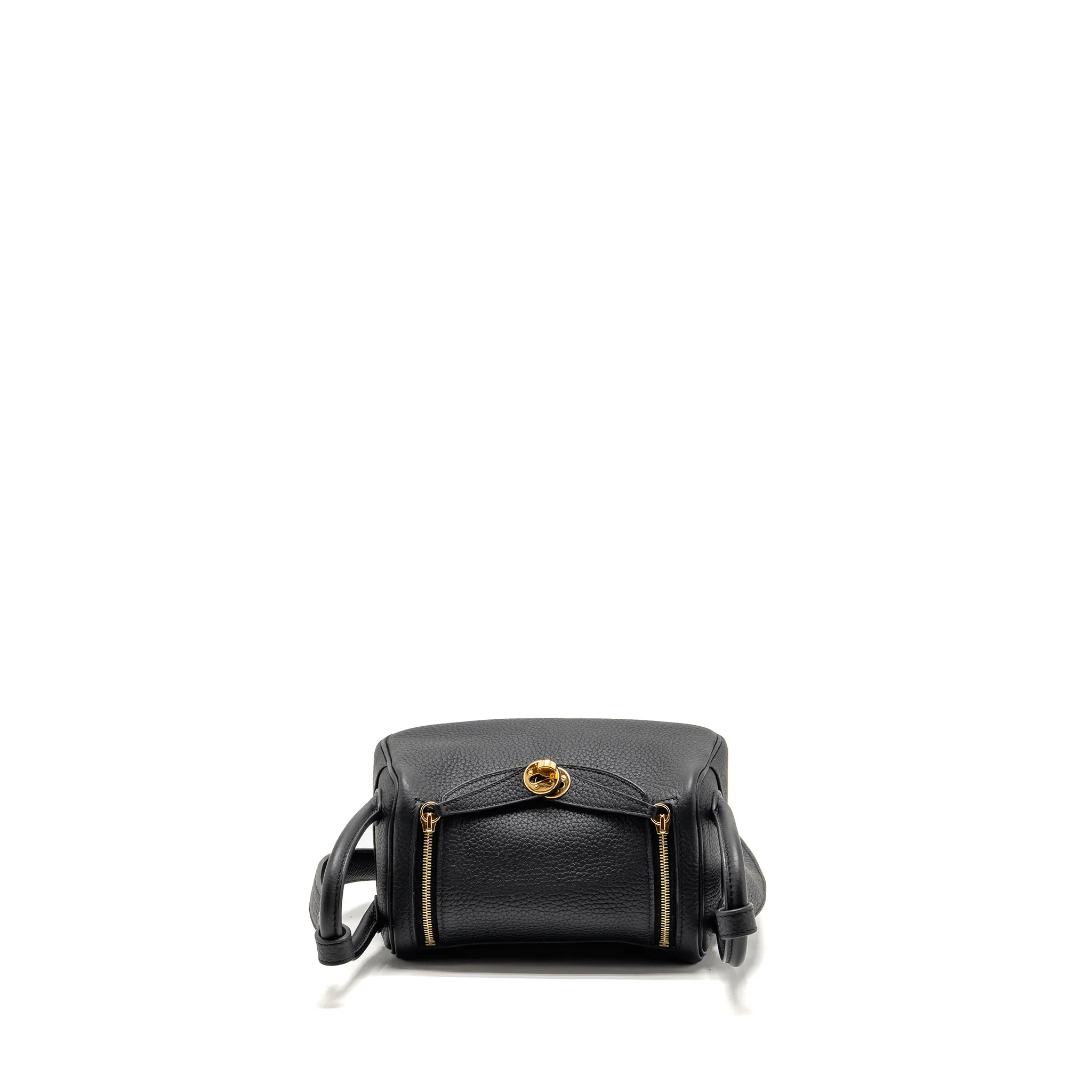 Hermes mini lindy II Clemence black GHW stamp K - Image 5