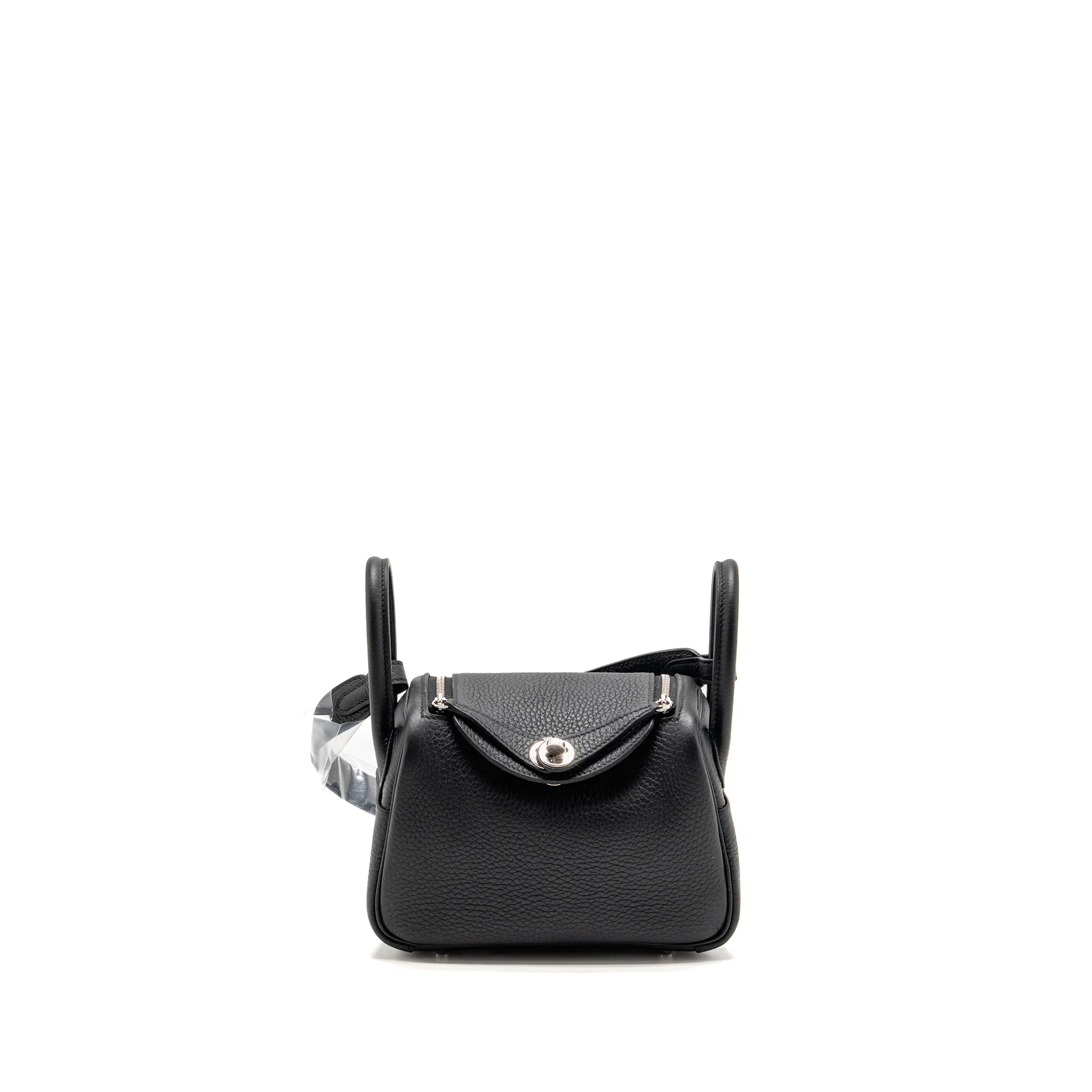 Hermes Mini Lindy II Clemence black SHW stamp G