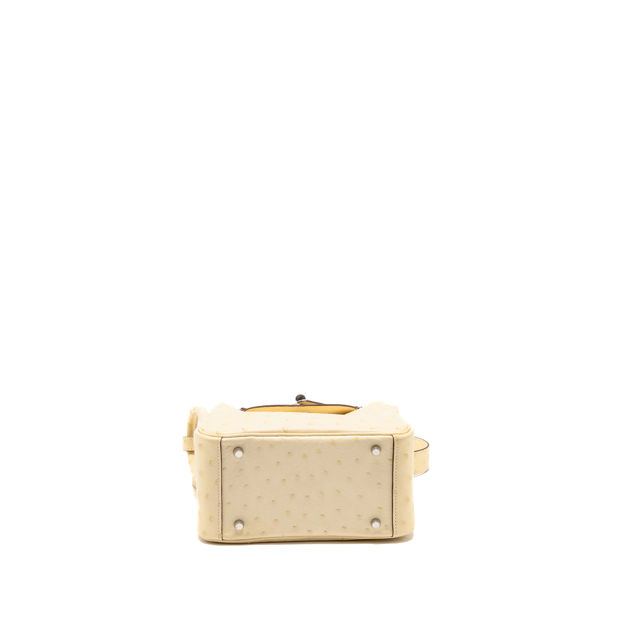Hermes Mini Lindy Ostrich Nata SHW Stamp Z - Image 5