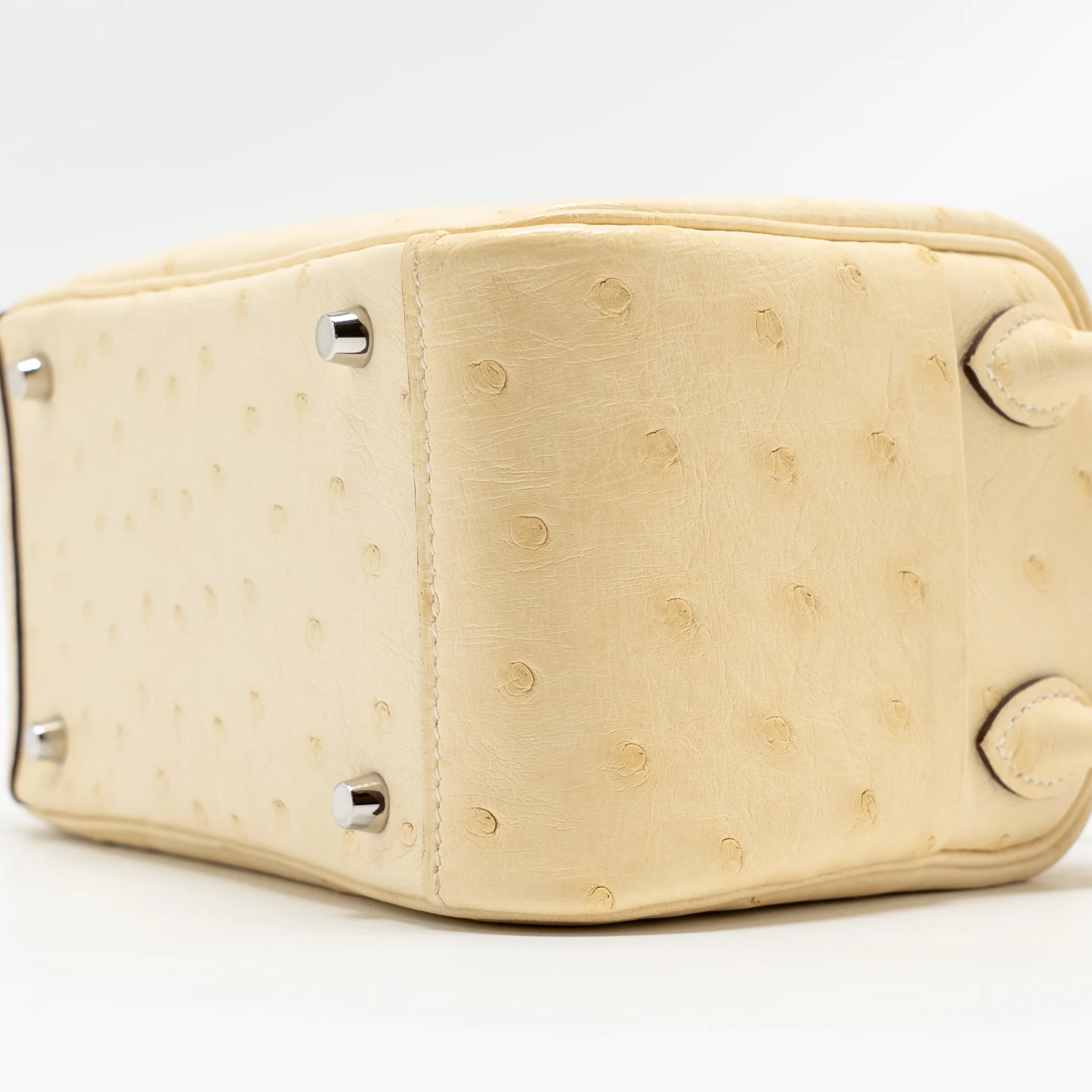 Hermes Mini Lindy Ostrich Nata SHW Stamp Z - Image 7