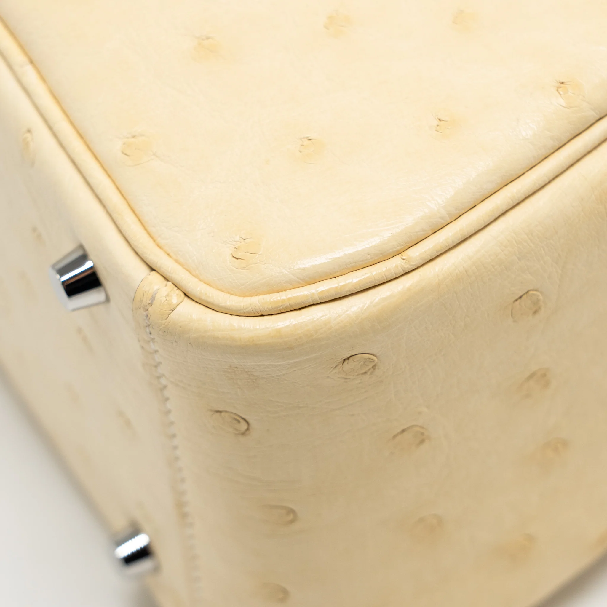 Hermes Mini Lindy Ostrich Nata SHW Stamp Z - Image 9