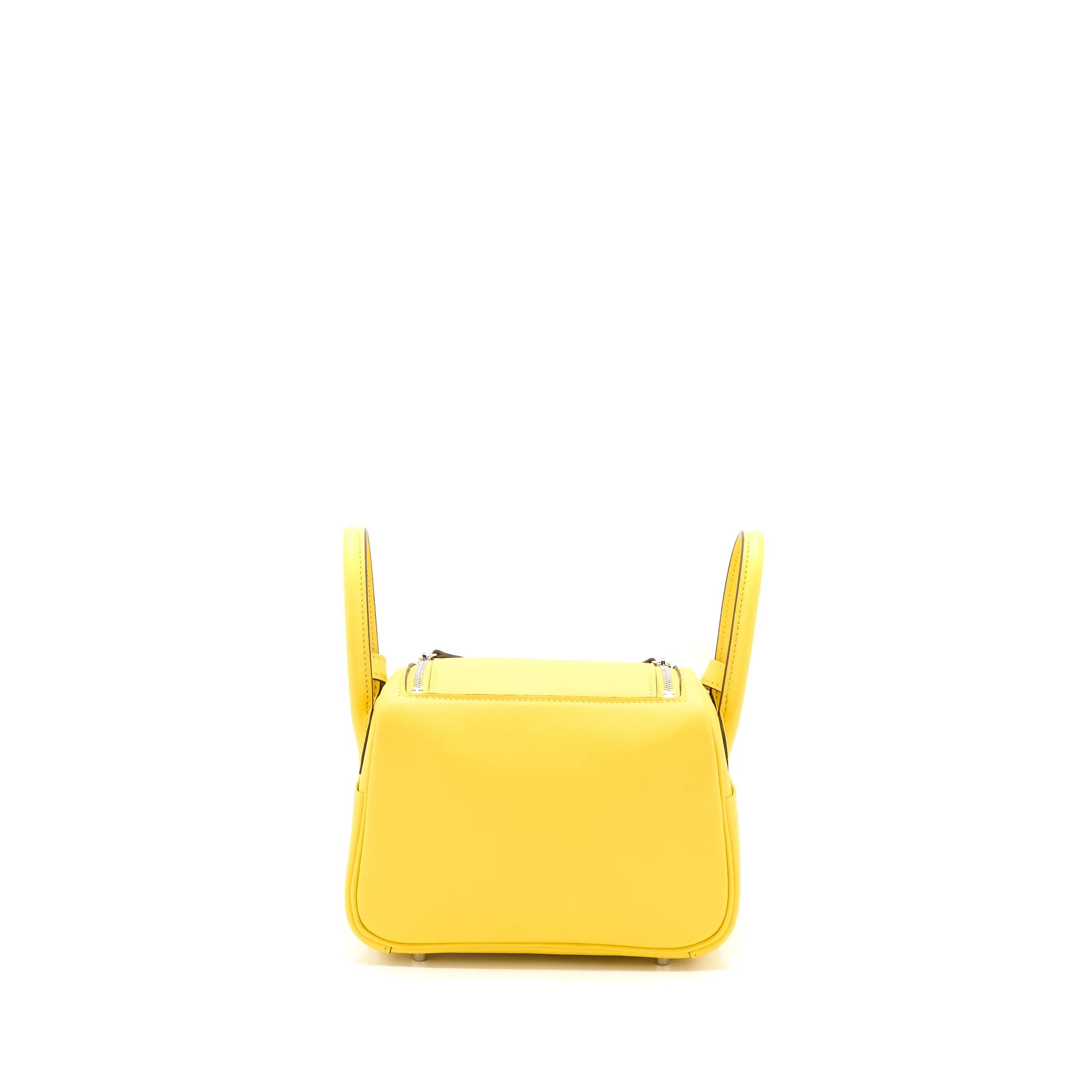Hermes Mini Lindy Swift 9O Jaune De Naples SHW Stamp U - Image 2