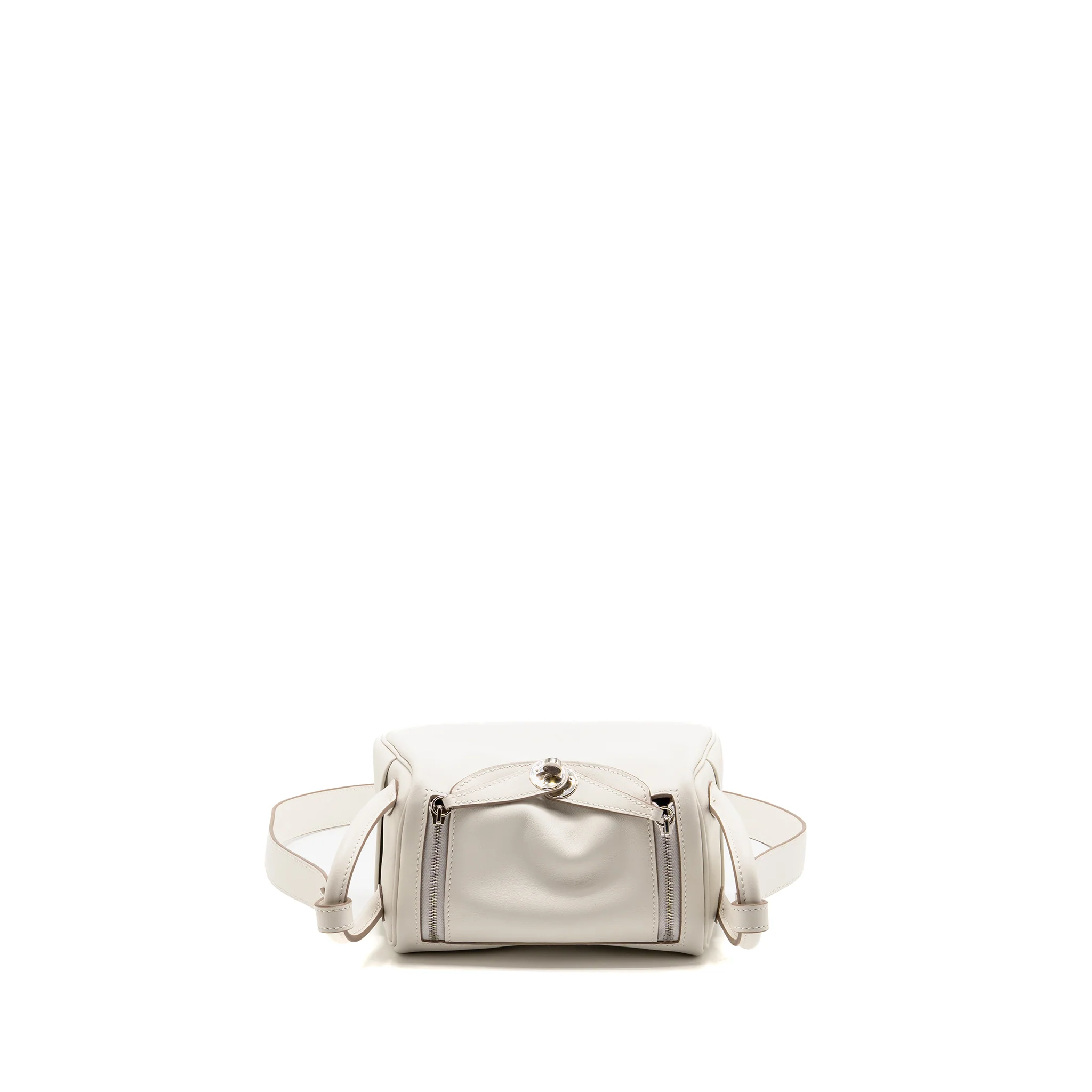 Hermes Mini Lindy Swift gris pale / gris Meyer SHW stamp B - Image 5