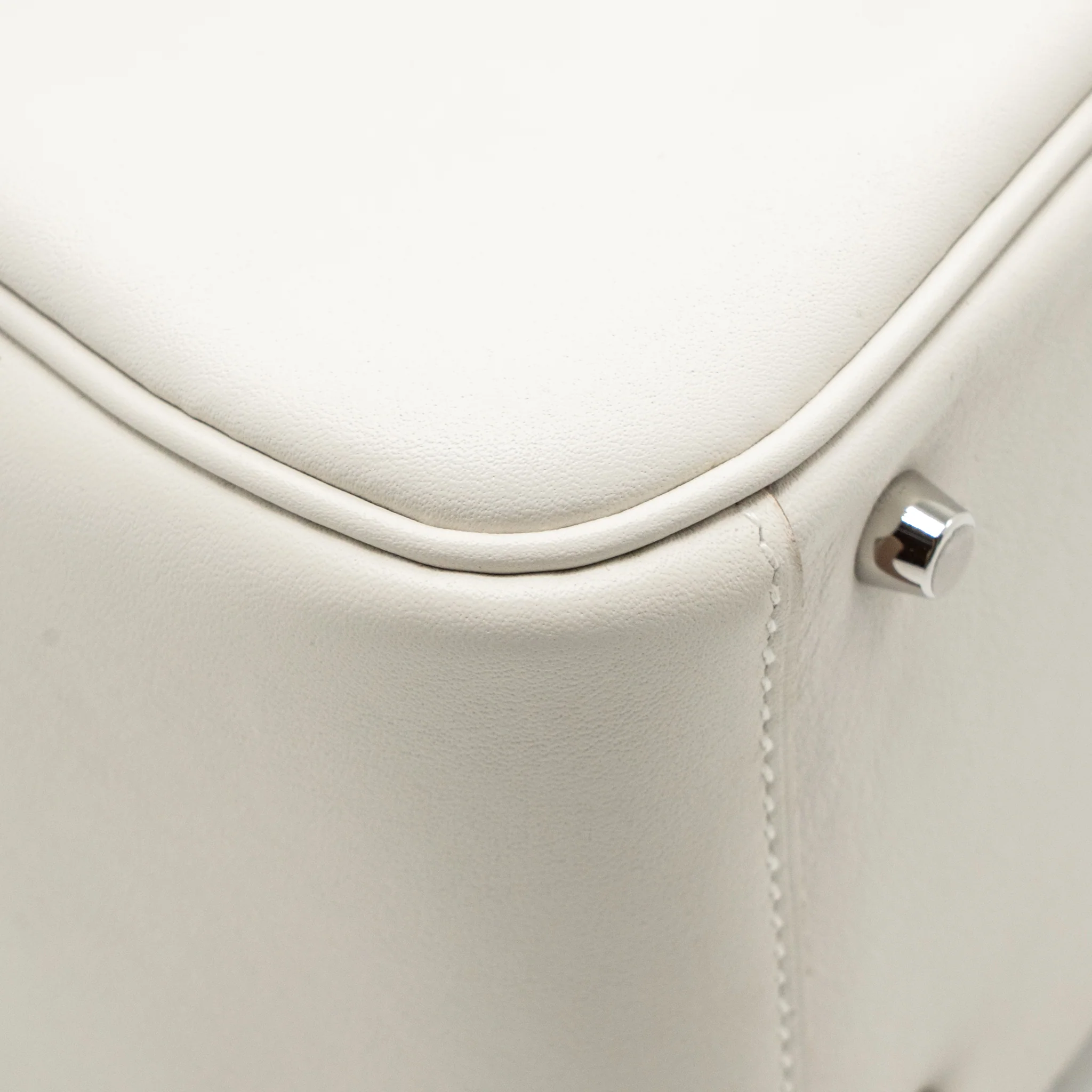Hermes Mini Lindy Swift gris pale / gris Meyer SHW stamp B - Image 9