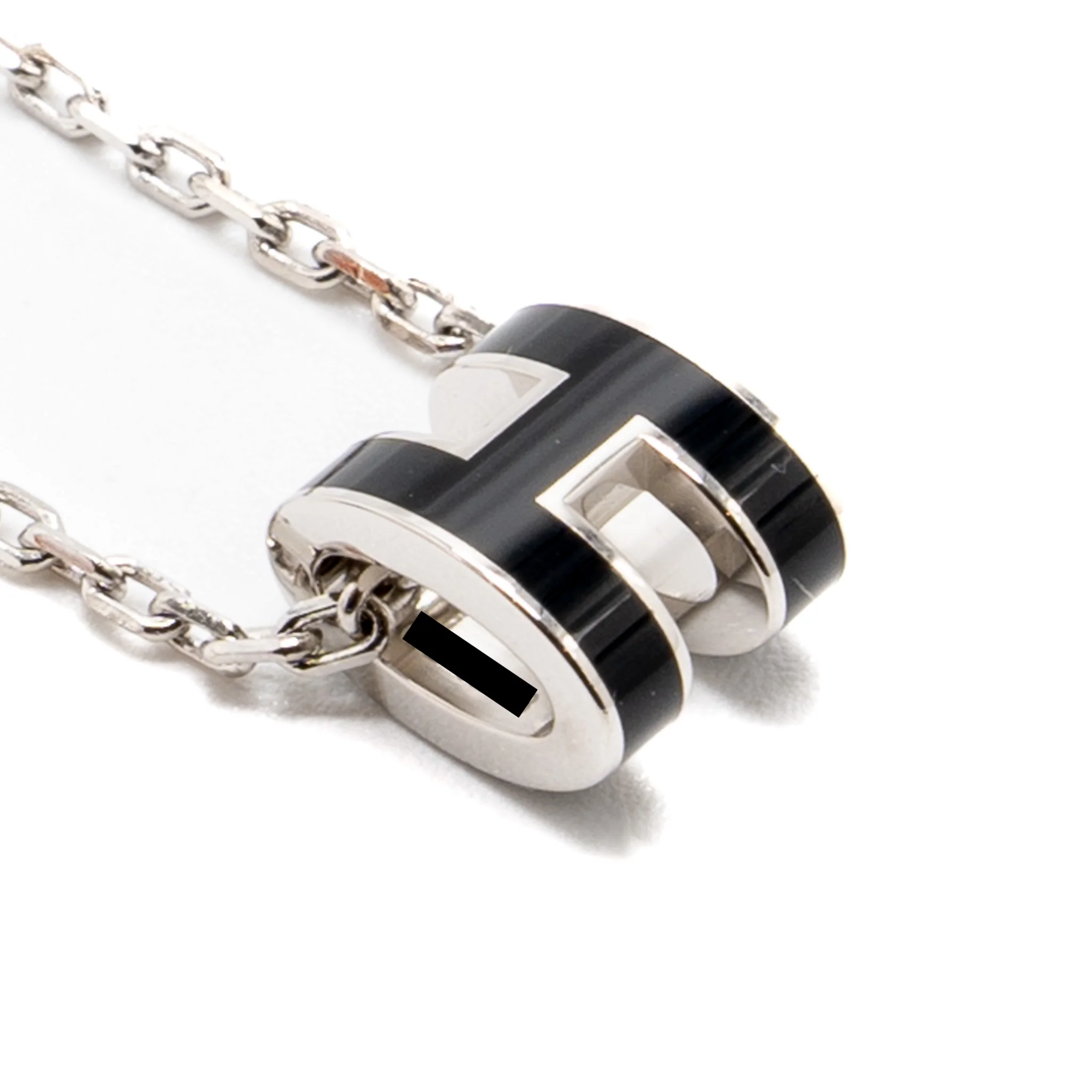 Hermes Mini Pop H Pendant Black SHW - Image 3