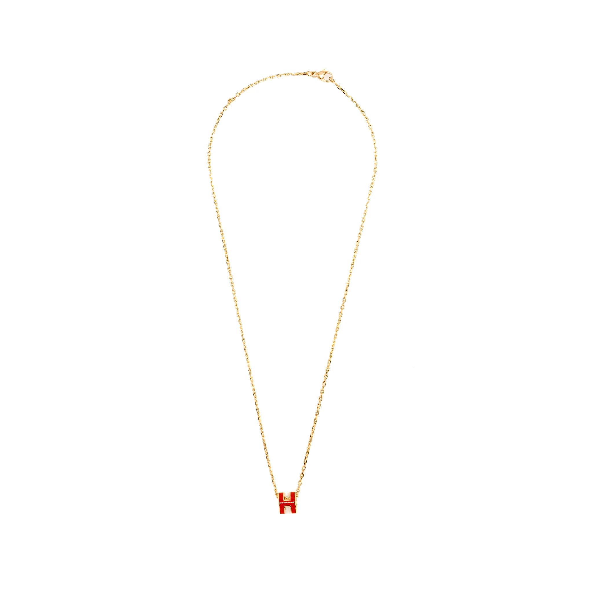 HERMES Mini Pop H Pendant Orange RGHW - Image 2