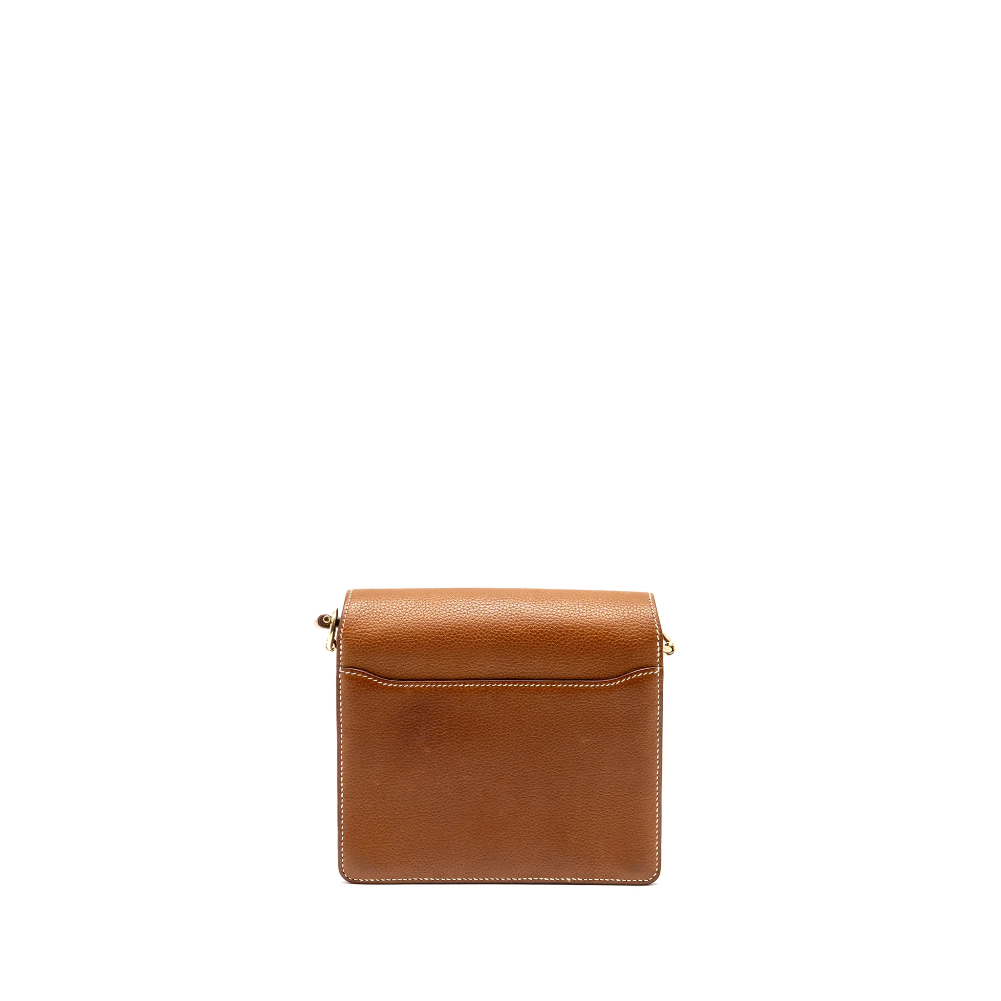Hermes Mini Roulis Barenia Faubourg 34 Fauve Gold LGHW Stamp D - Image 2