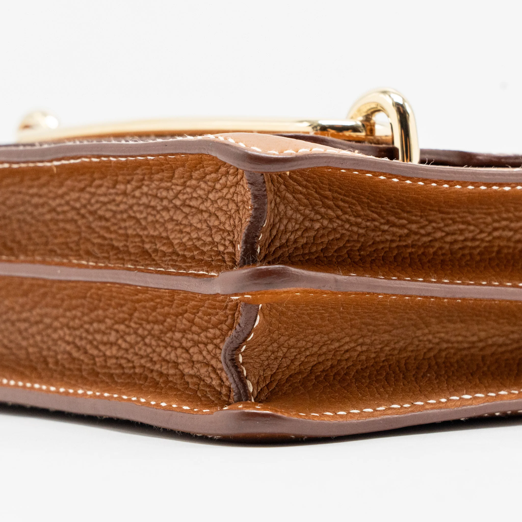 Hermes Mini Roulis Barenia Faubourg 34 Fauve Gold LGHW Stamp D - Image 7