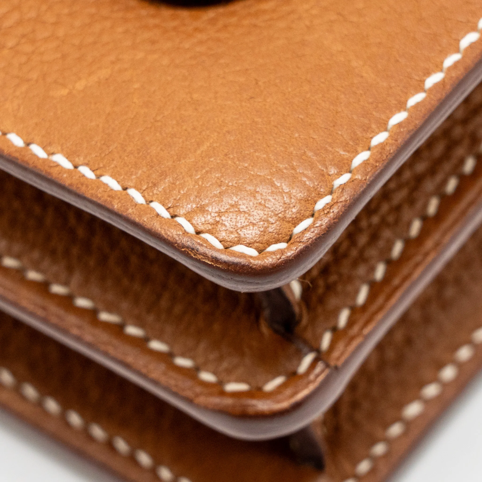 Hermes Mini Roulis Barenia Faubourg 34 Fauve Gold LGHW Stamp D - Image 9