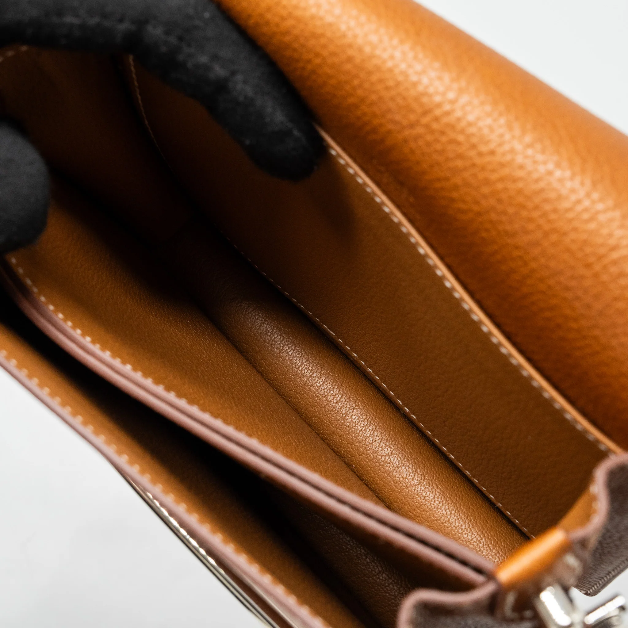 Hermes mini roulis Barenia Faubourg 34 fauve SHW stamp Y - Image 11