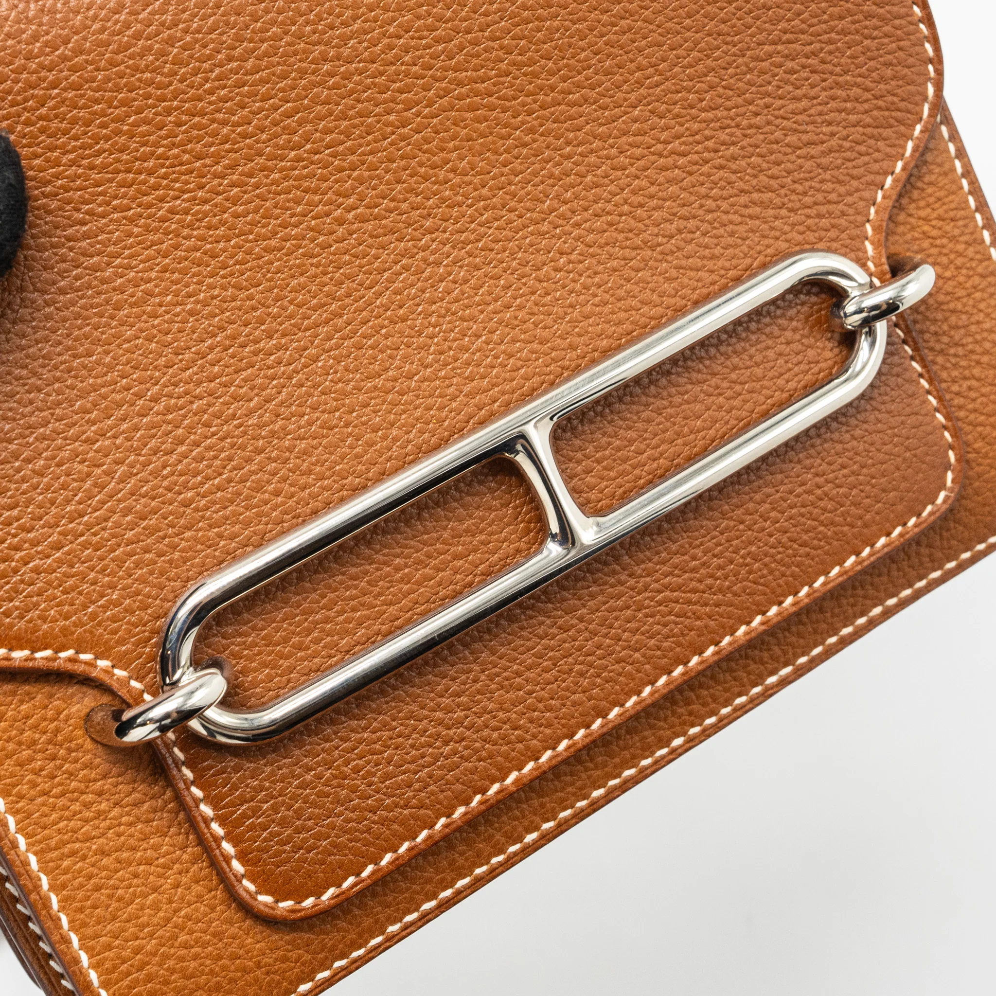 Hermes mini roulis Barenia Faubourg 34 fauve SHW stamp Y - Image 9
