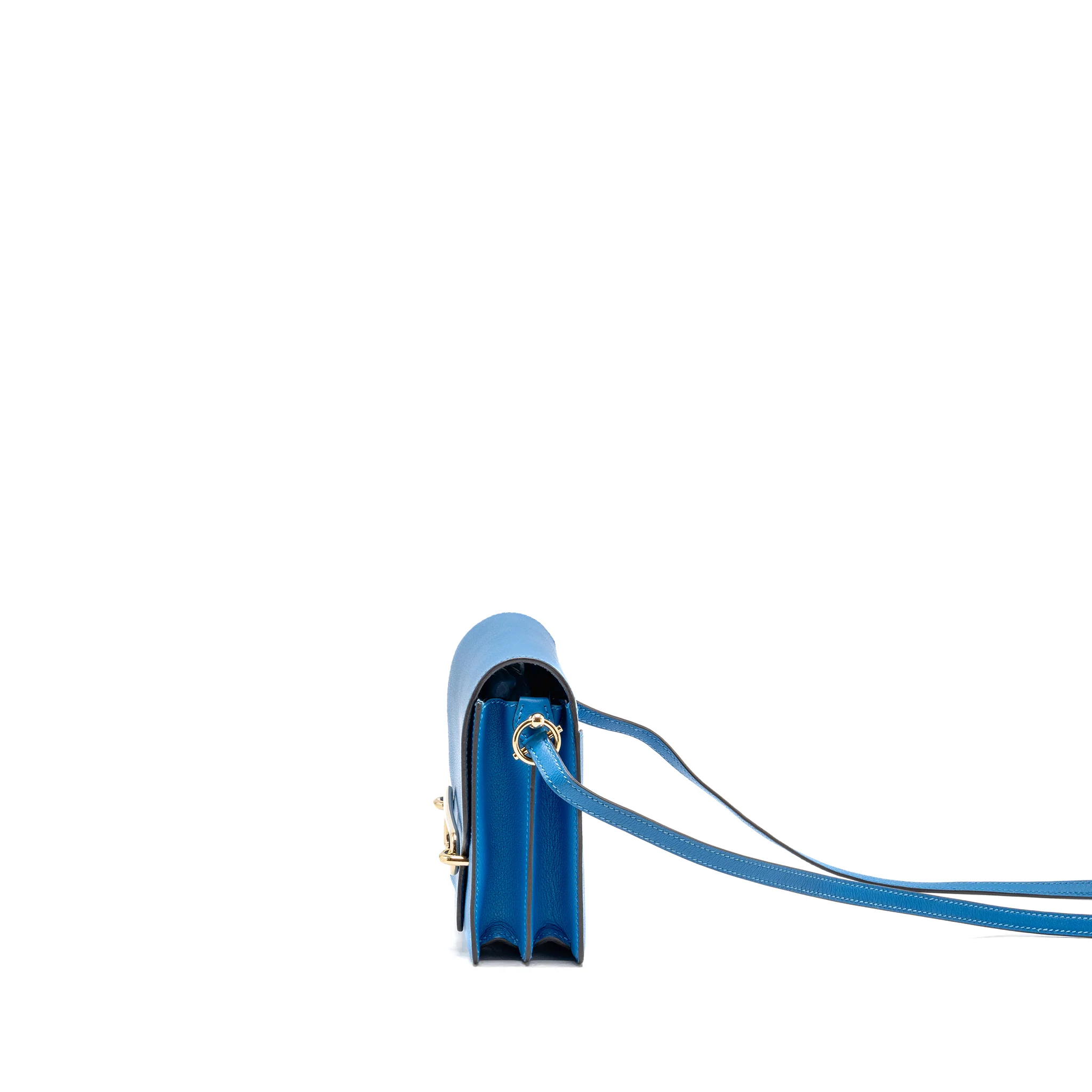 Hermes Mini Roulis Evercolor B3 Bleu Zanzibar GHW Stamp D - Image 4