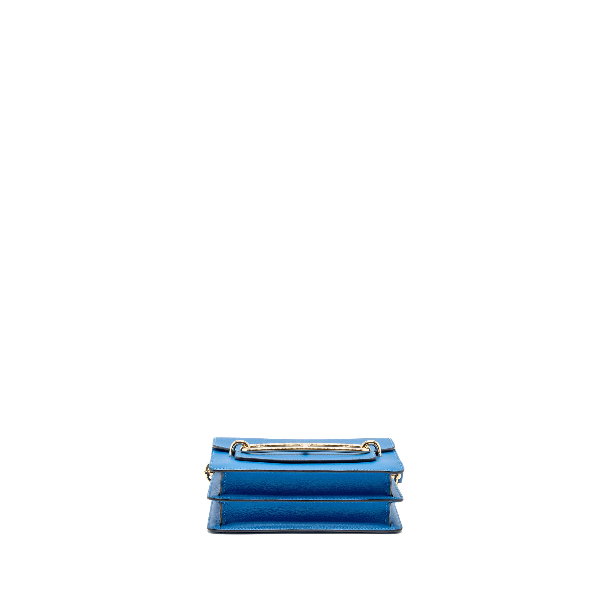 Hermes Mini Roulis Evercolor B3 Bleu Zanzibar GHW Stamp D - Image 5