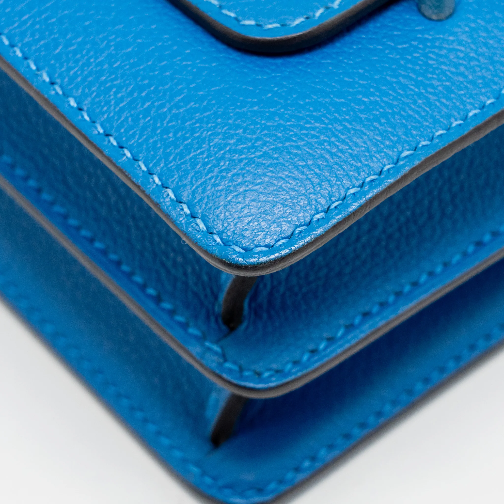 Hermes Mini Roulis Evercolor B3 Bleu Zanzibar GHW Stamp D - Image 8