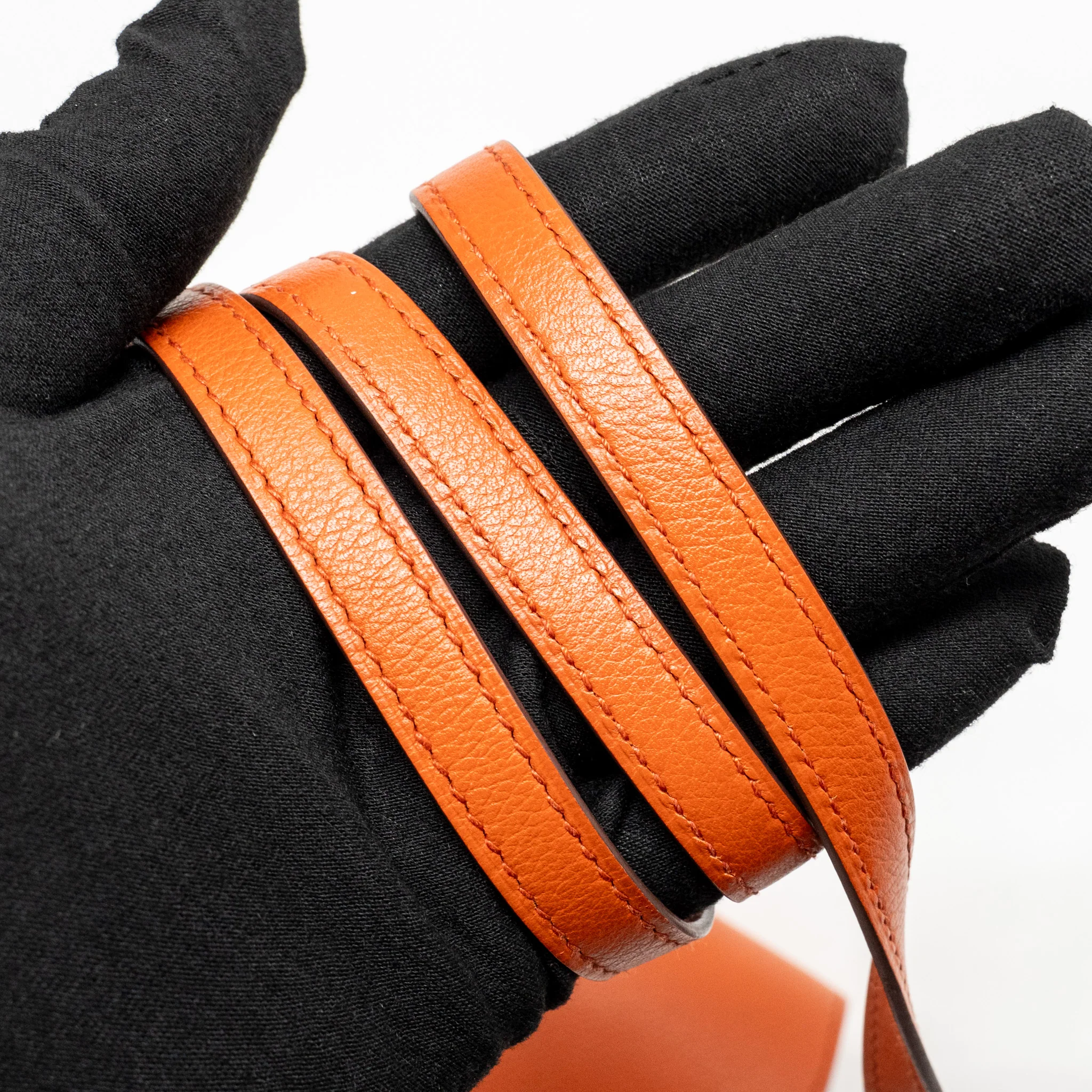 Hermes Mini Roulis Evercolor Bicolor Capucine / Terre Battue SHW Stamp Z - Image 19