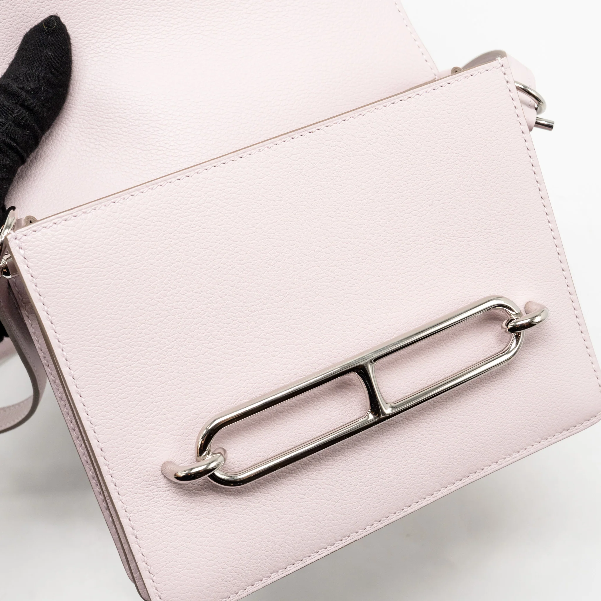 Hermes Mini Roulis Evercolor Mauve Pale SHW Stamp B - Image 14