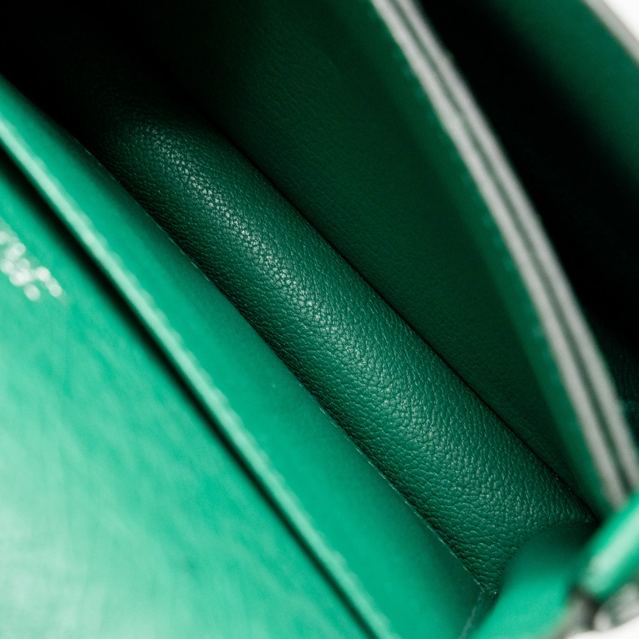 Hermes Mini Roulis Ostrich Vert Vertigo SHW stamp A - Image 16