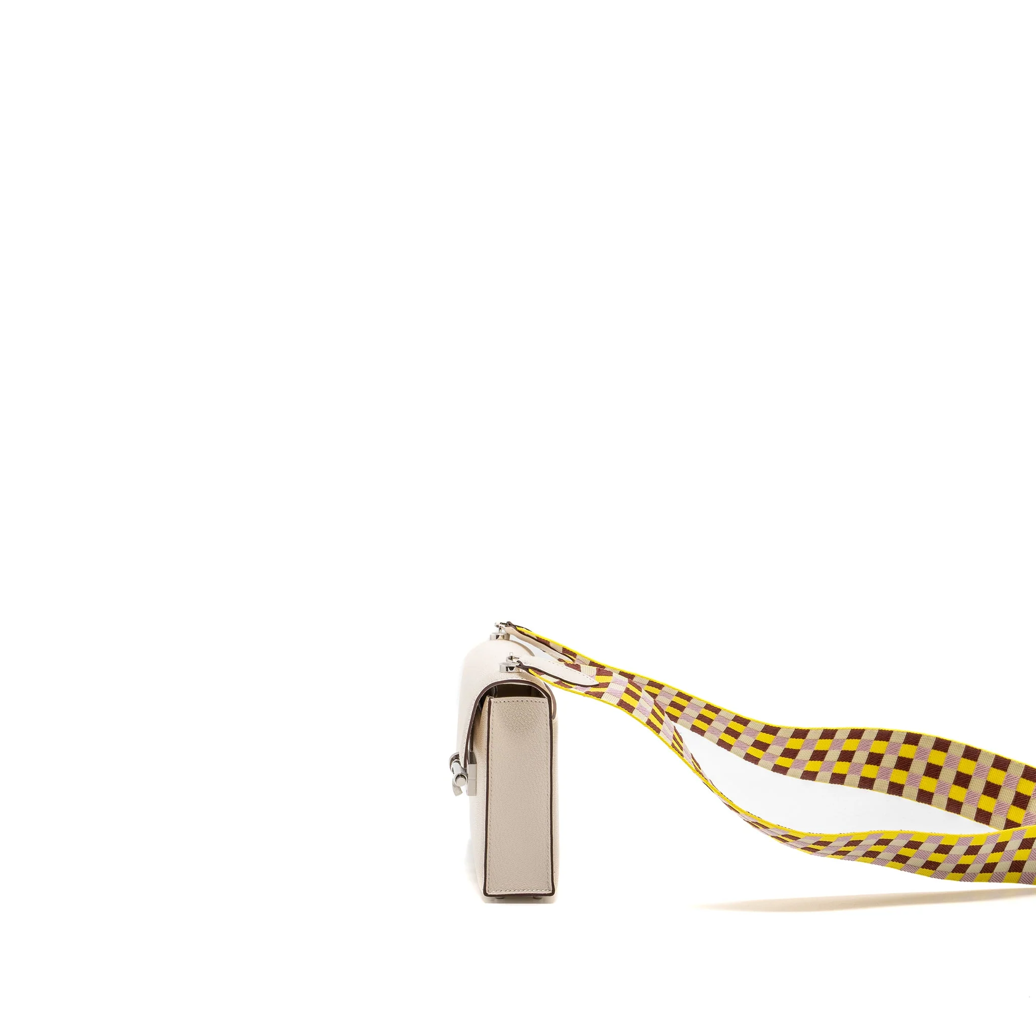 Hermes Mini Verrou chevre mysore nata / multicolor strap SHW stamp U - Image 4