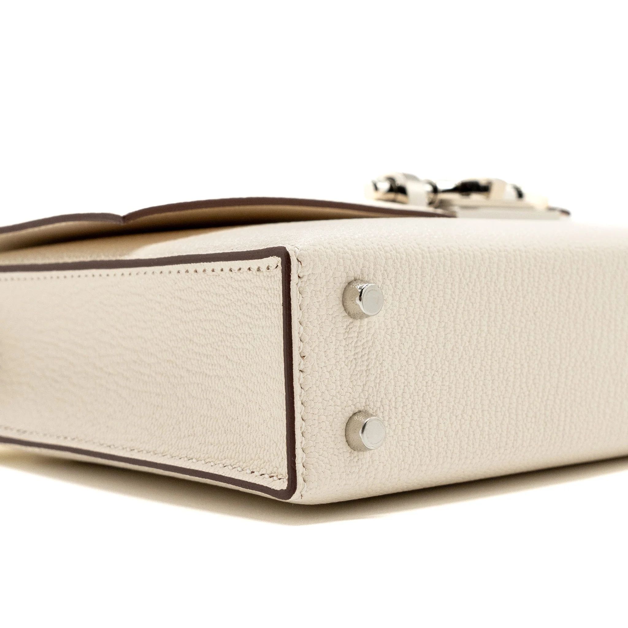 Hermes Mini Verrou chevre mysore nata / multicolor strap SHW stamp U - Image 6