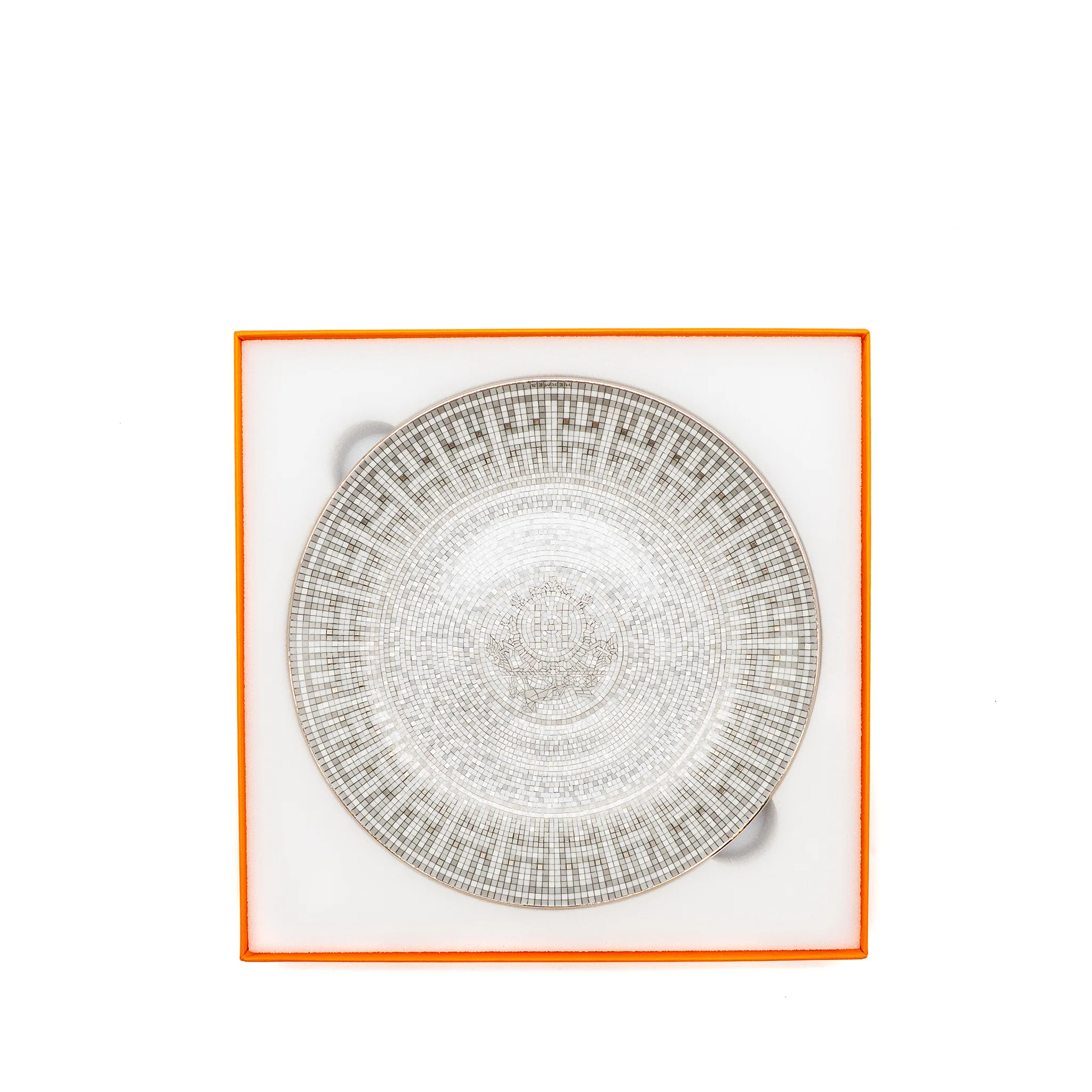 Hermes Mosaique Au 24 Platinum Dessert Plate (2 In A Set) - Image 2