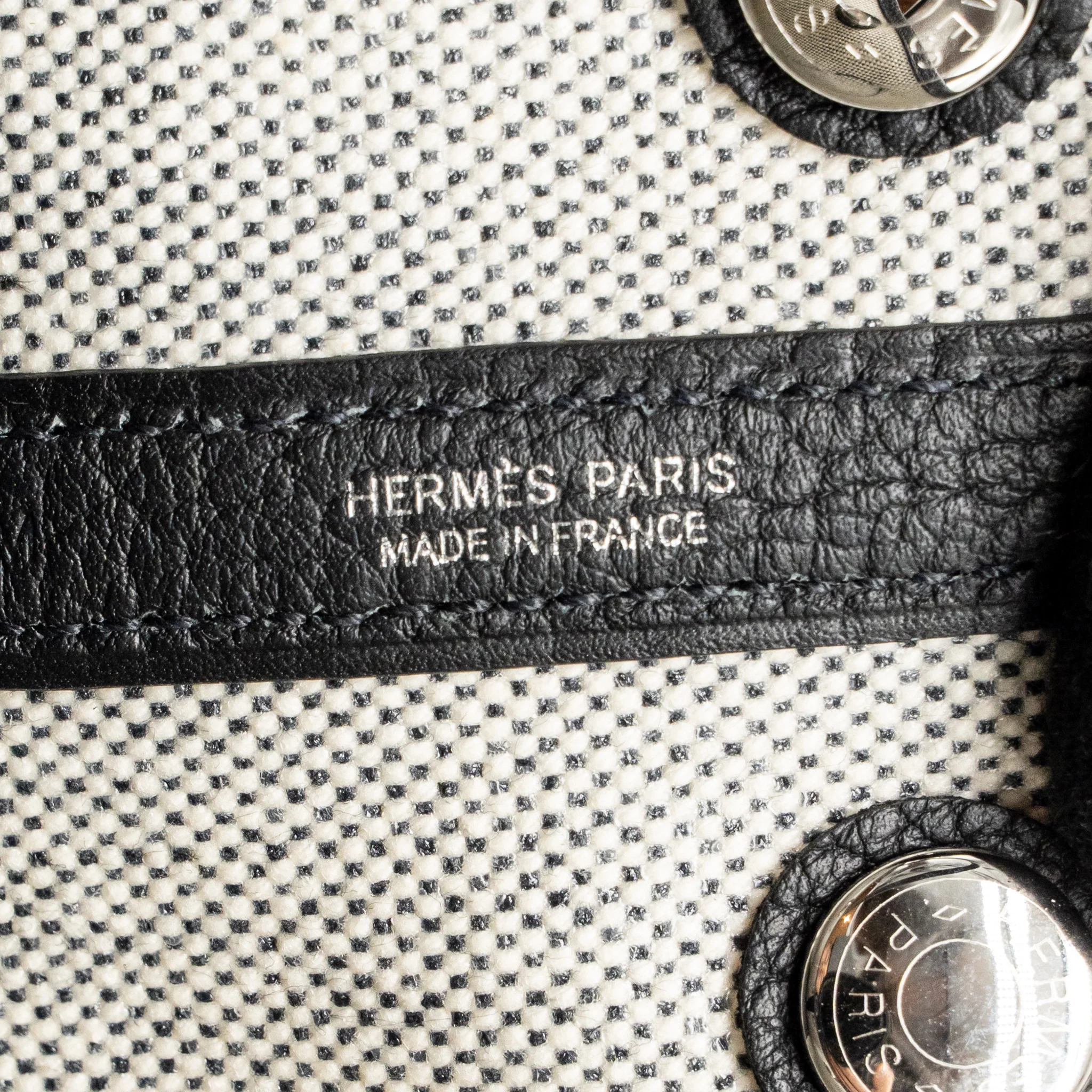 Hermes neo garden party 23 canvas/negonda ecru/black SHW stamp G - Image 15
