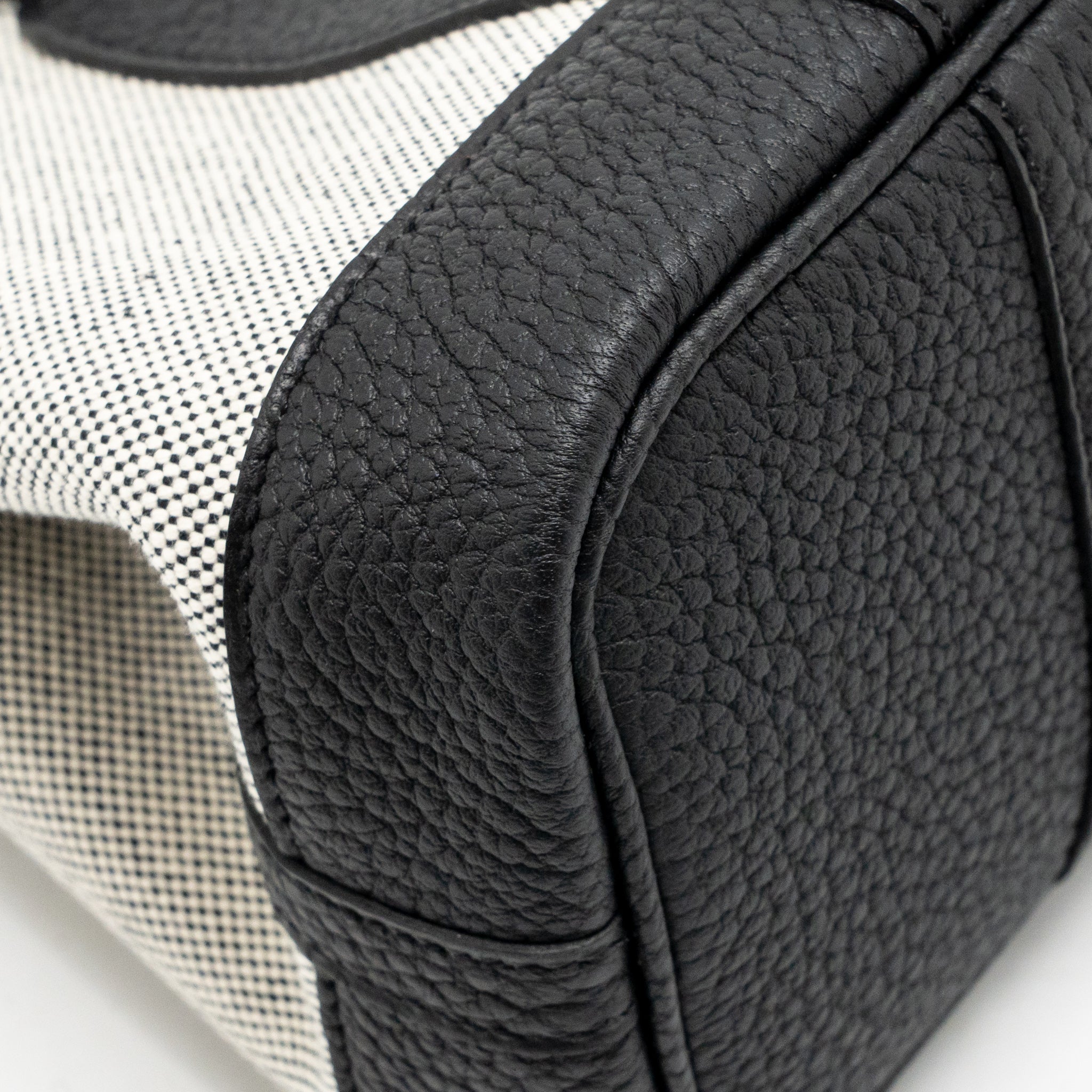 Hermes neo garden party 23 canvas/negonda ecru/black SHW stamp G - Image 9