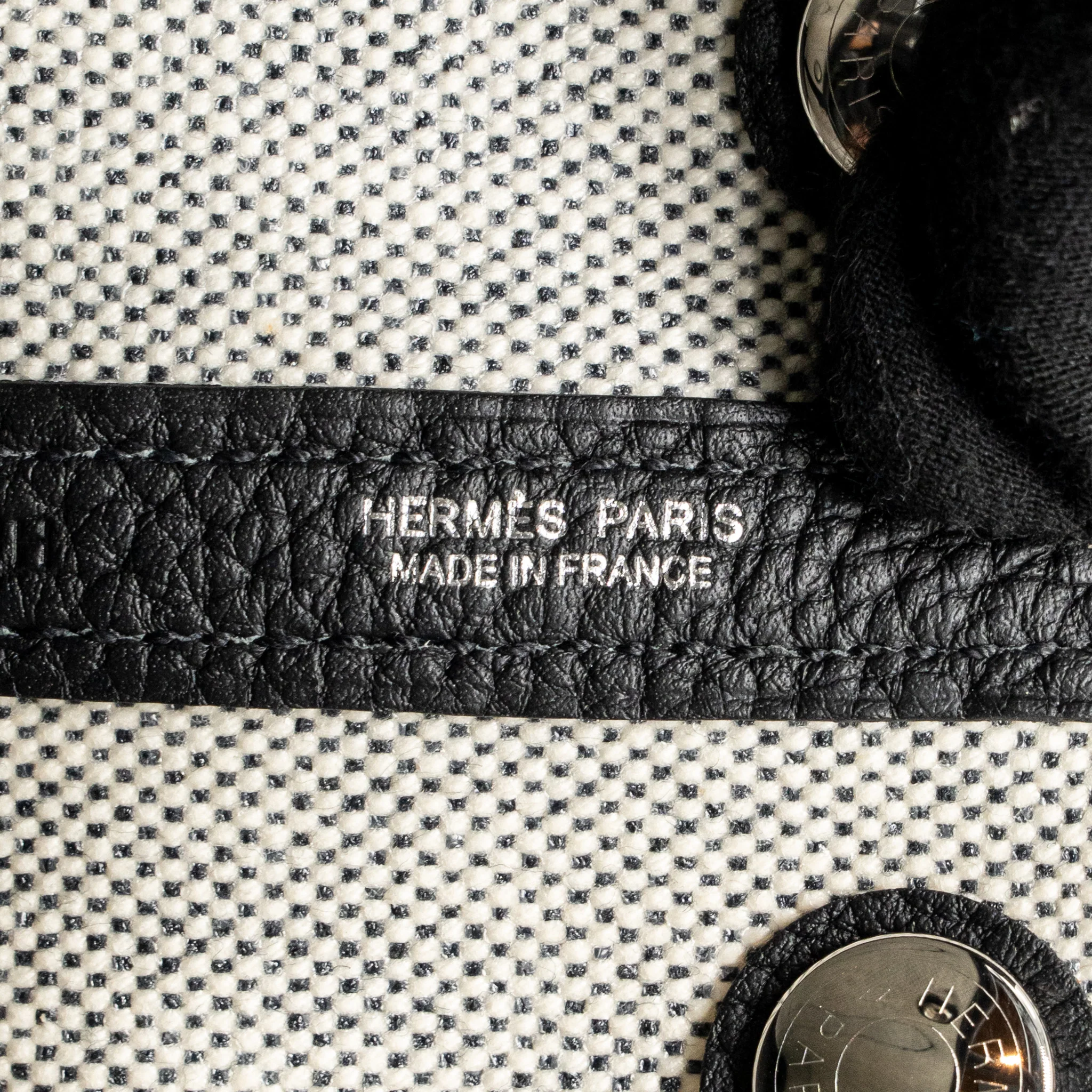 Hermes neo garden party 23 canvas/negonda ecru/black SHW stamp K - Image 15