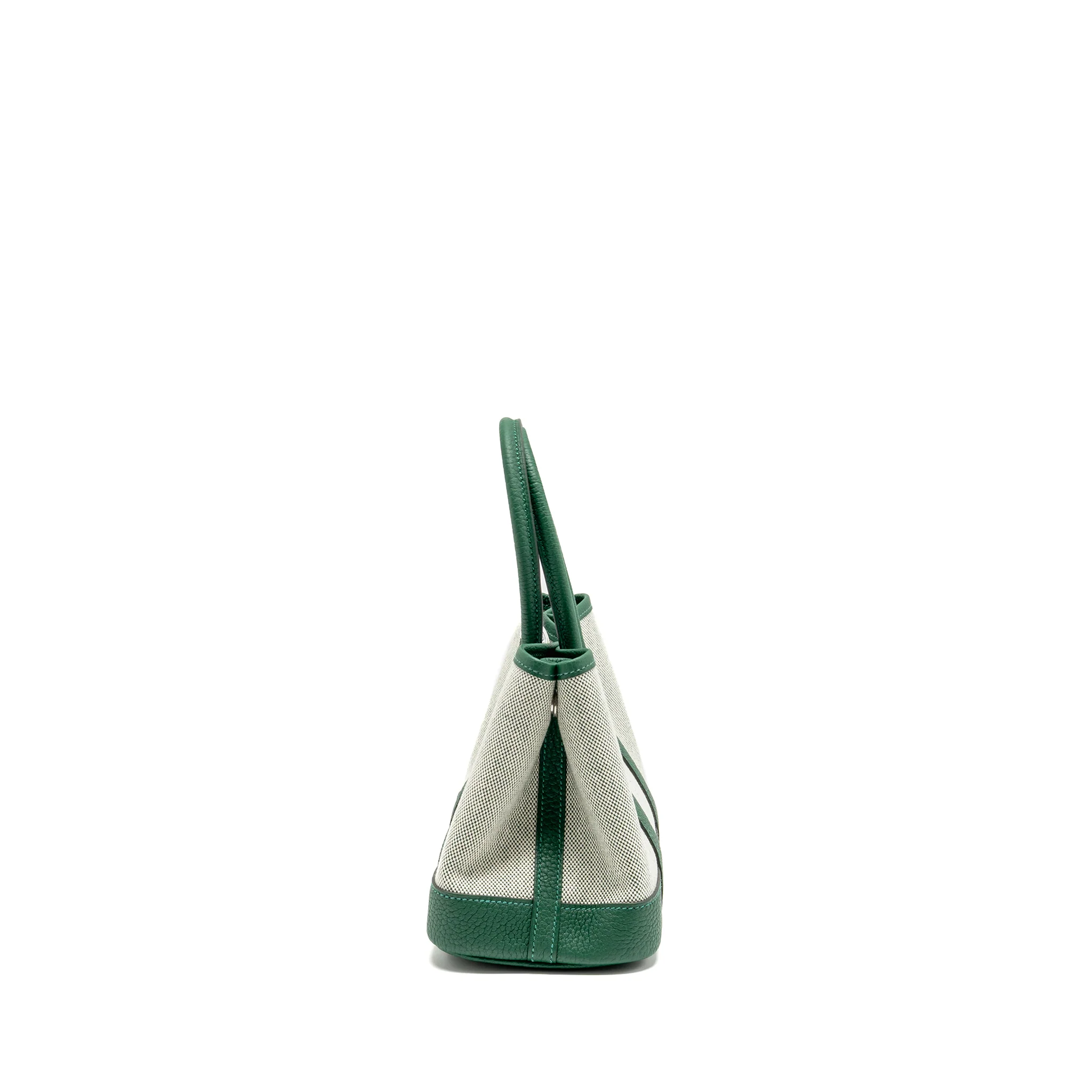 Hermes Neo Garden Party 23 Canvas/Negonda Ecru/Vert Moyen SHW Stamp K - Image 3
