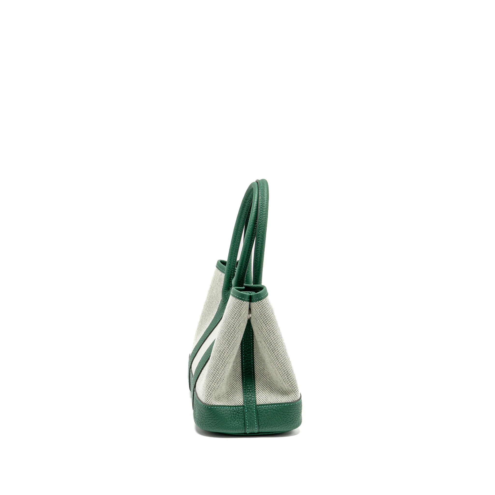 Hermes Neo Garden Party 23 Canvas/Negonda Ecru/Vert Moyen SHW Stamp K - Image 4