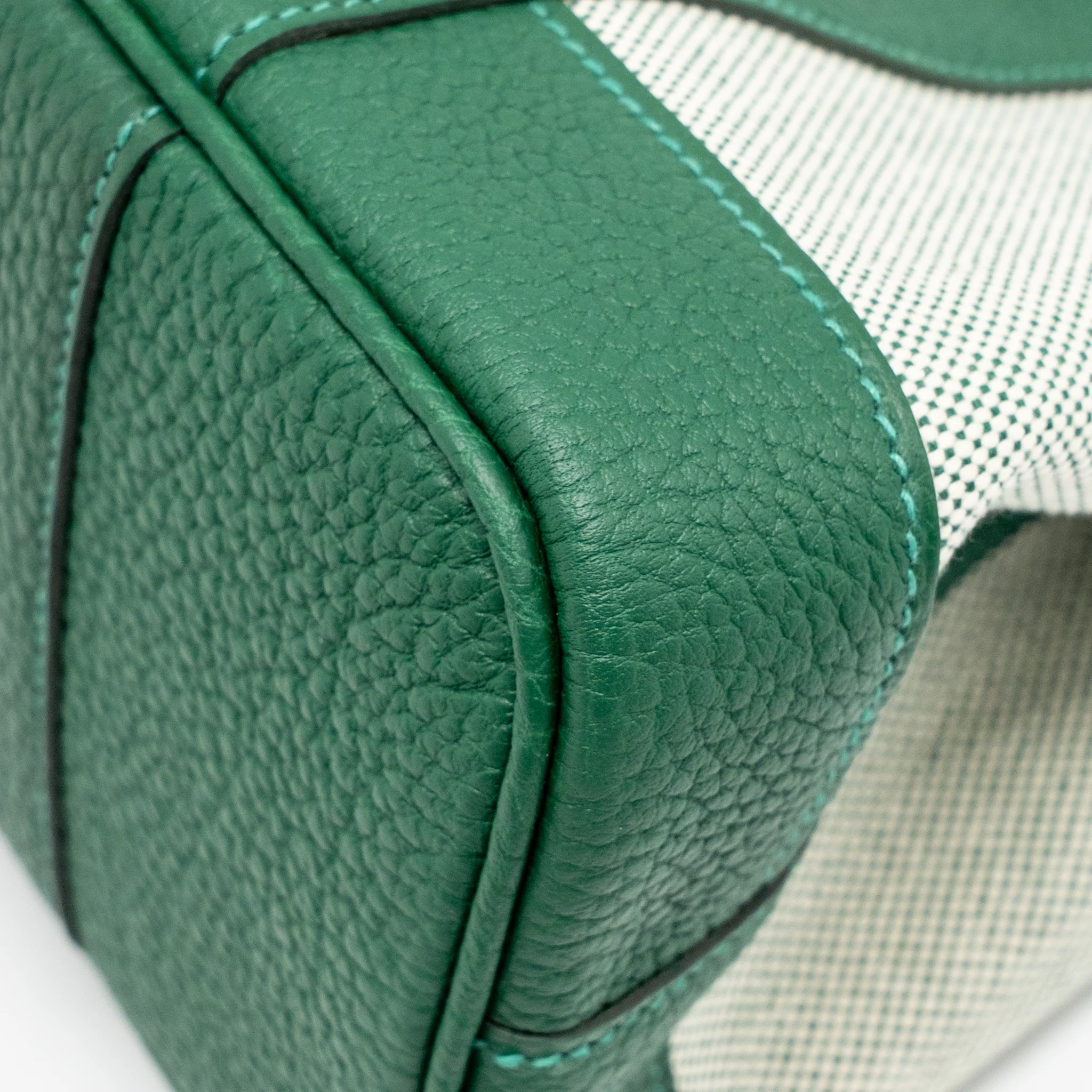 Hermes Neo Garden Party 23 Canvas/Negonda Ecru/Vert Moyen SHW Stamp K - Image 9