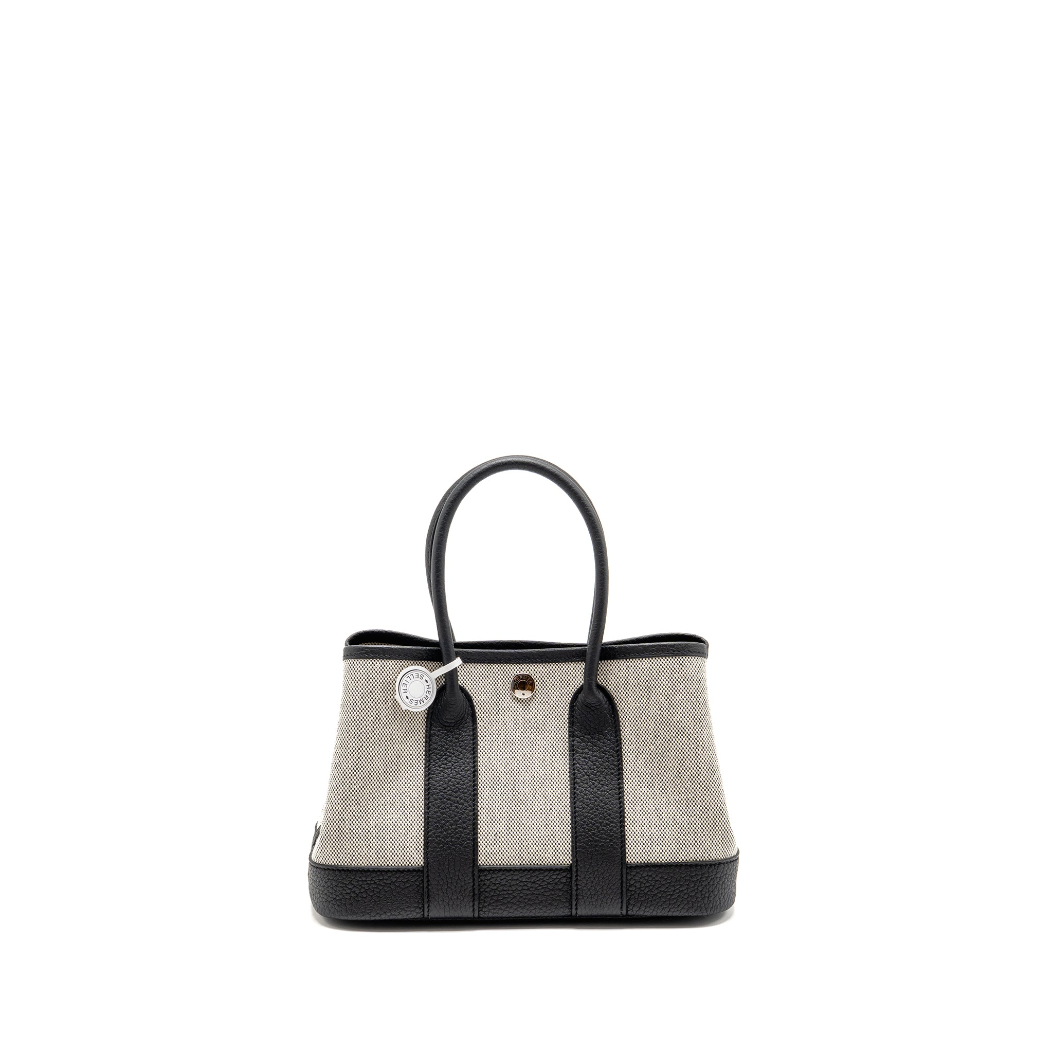 Hermes Neo Garden Party 23 Negonda / Canvas Ecru / Black SHW Stamp K - Image 2
