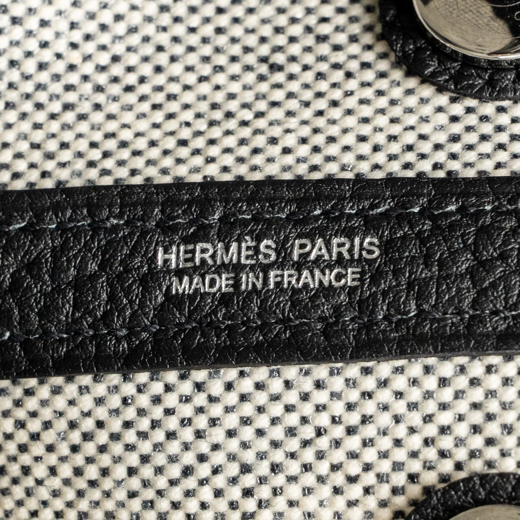 Hermes neo garden party 23 negonda/canvas ecru/black SHW stamp K - Image 15