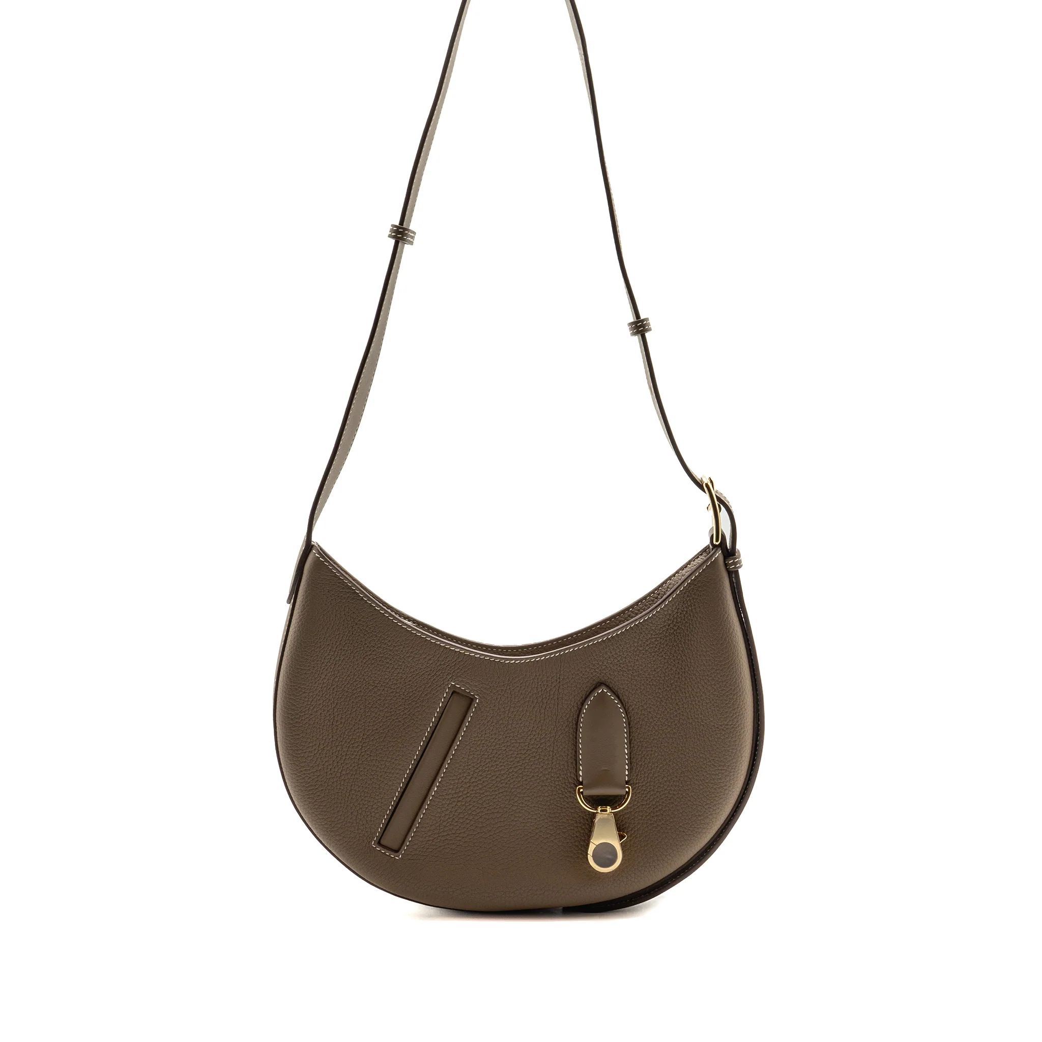 Hermes P’tit Arcon Bag Togo/Swift Etoupe LGHW Stamp W
