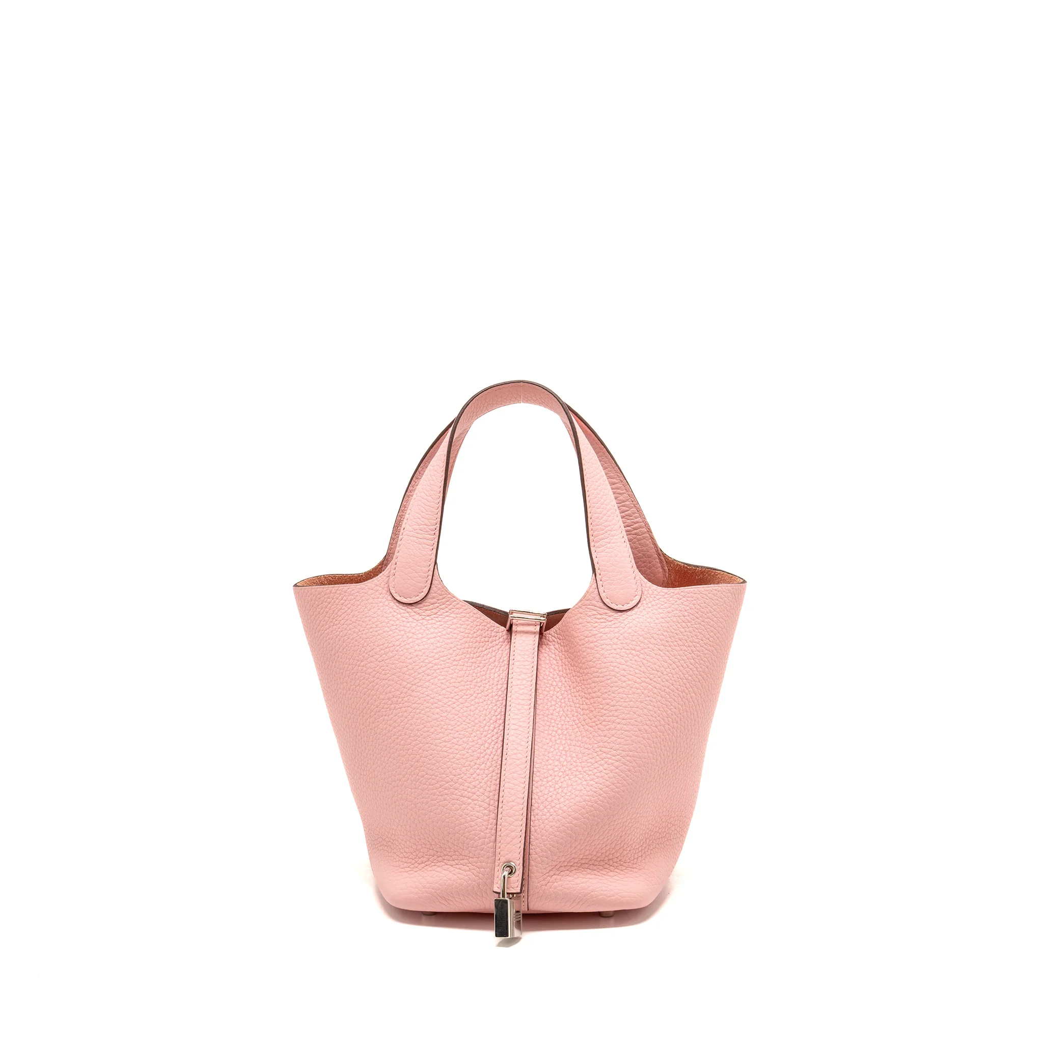Hermes picotin 18 lock bag clemence 3Q rose sakura SHW stamp Z