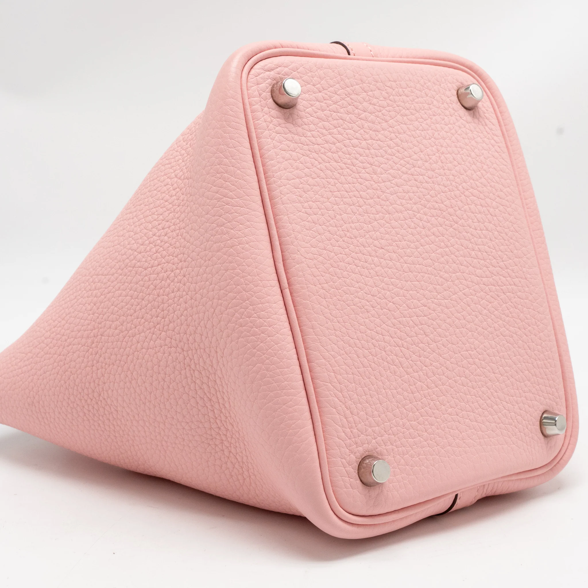 Hermes picotin 18 lock bag clemence 3Q rose sakura SHW stamp Z - Image 7
