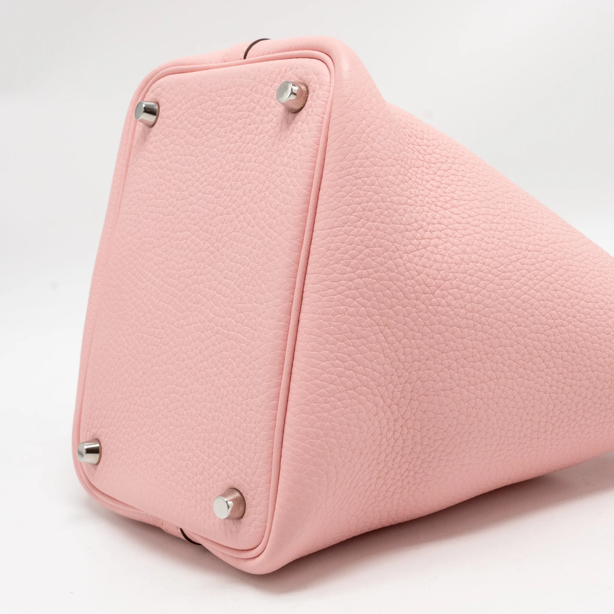 Hermes picotin 18 lock bag clemence 3Q rose sakura SHW stamp Z - Image 8