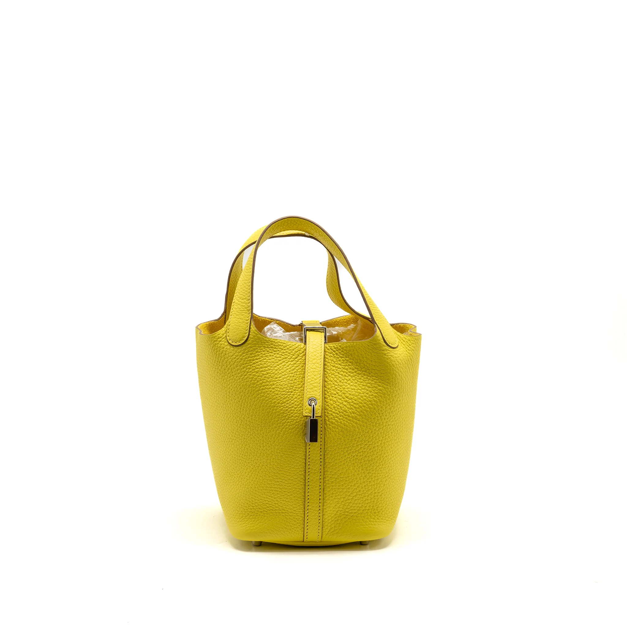 Hermes Picotin 18 Lock Bag Clemence 9R Lime SHW Stamp U