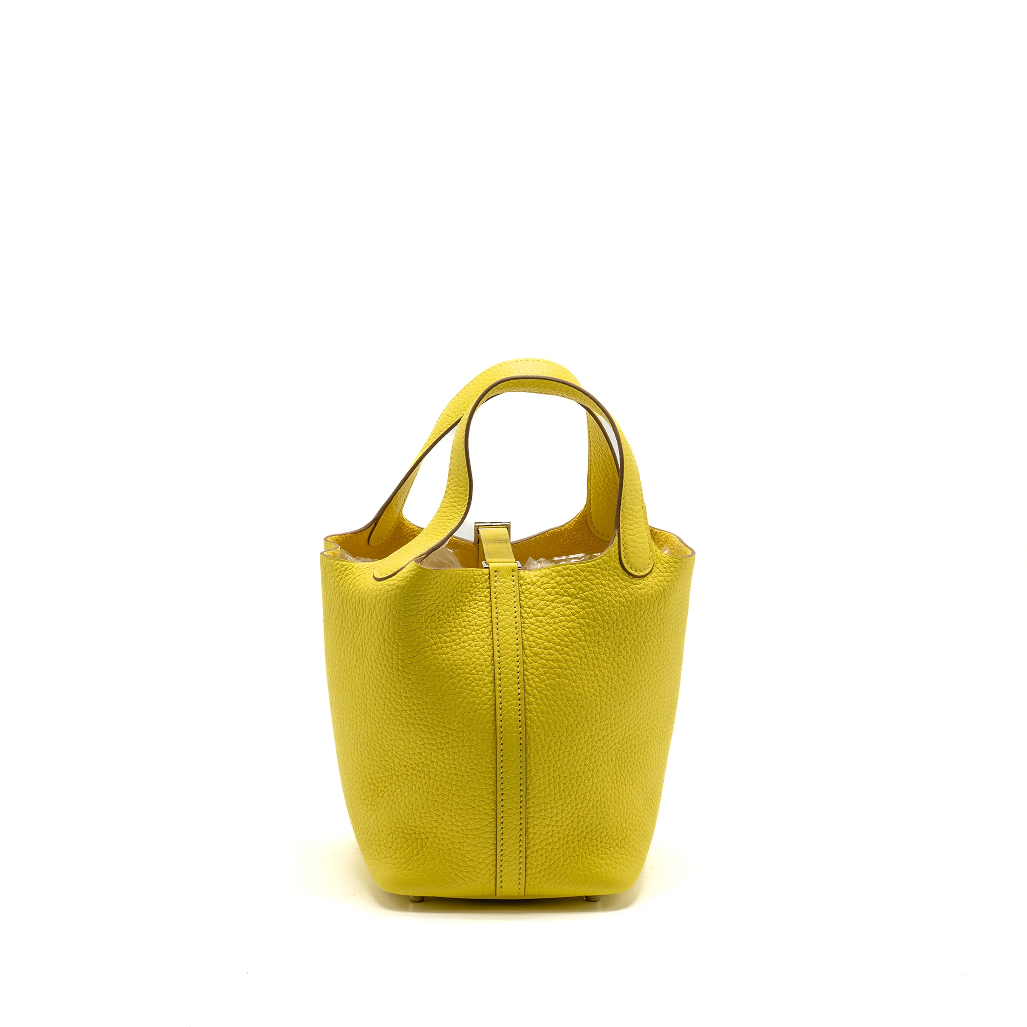 Hermes Picotin 18 Lock Bag Clemence 9R Lime SHW Stamp U - Image 2