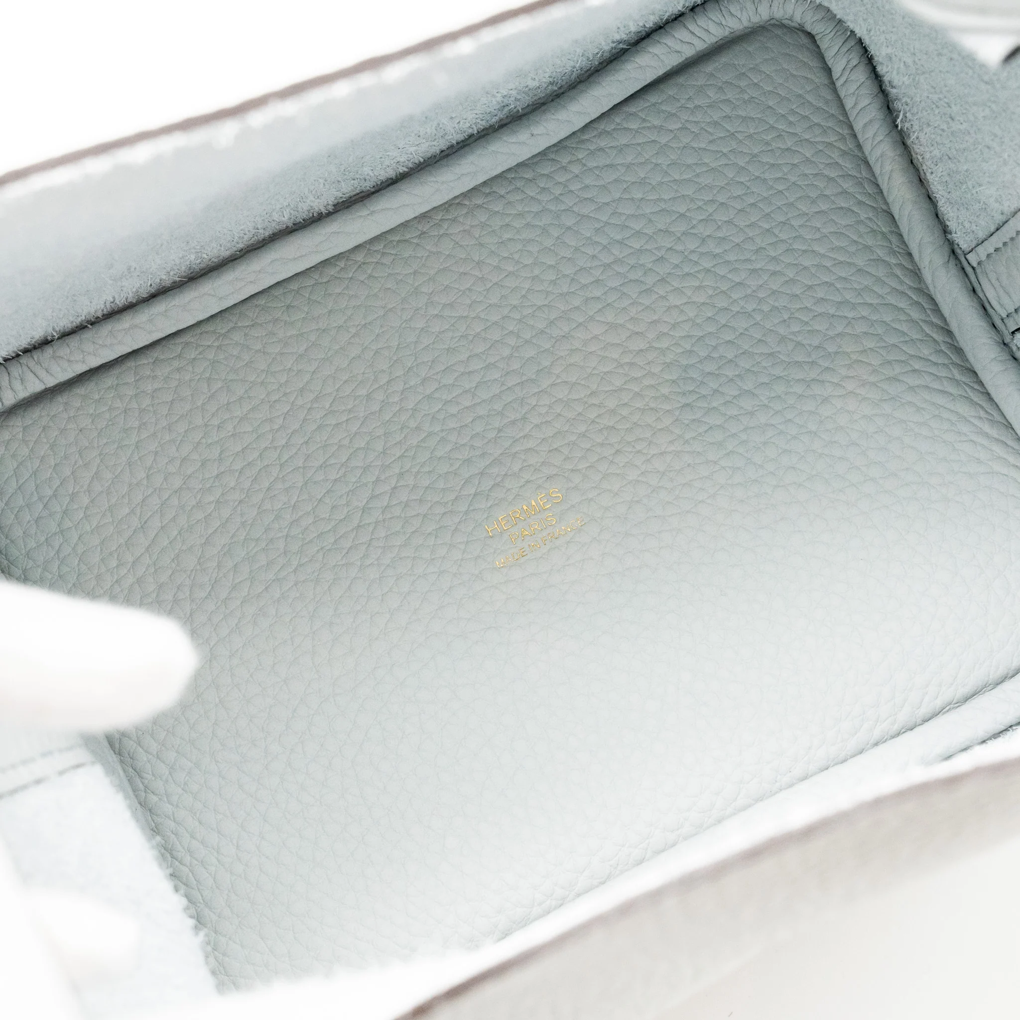 HERMES PICOTIN 18 LOCK BAG CLEMENCE Blue Pale GHW STAMP B - Image 13