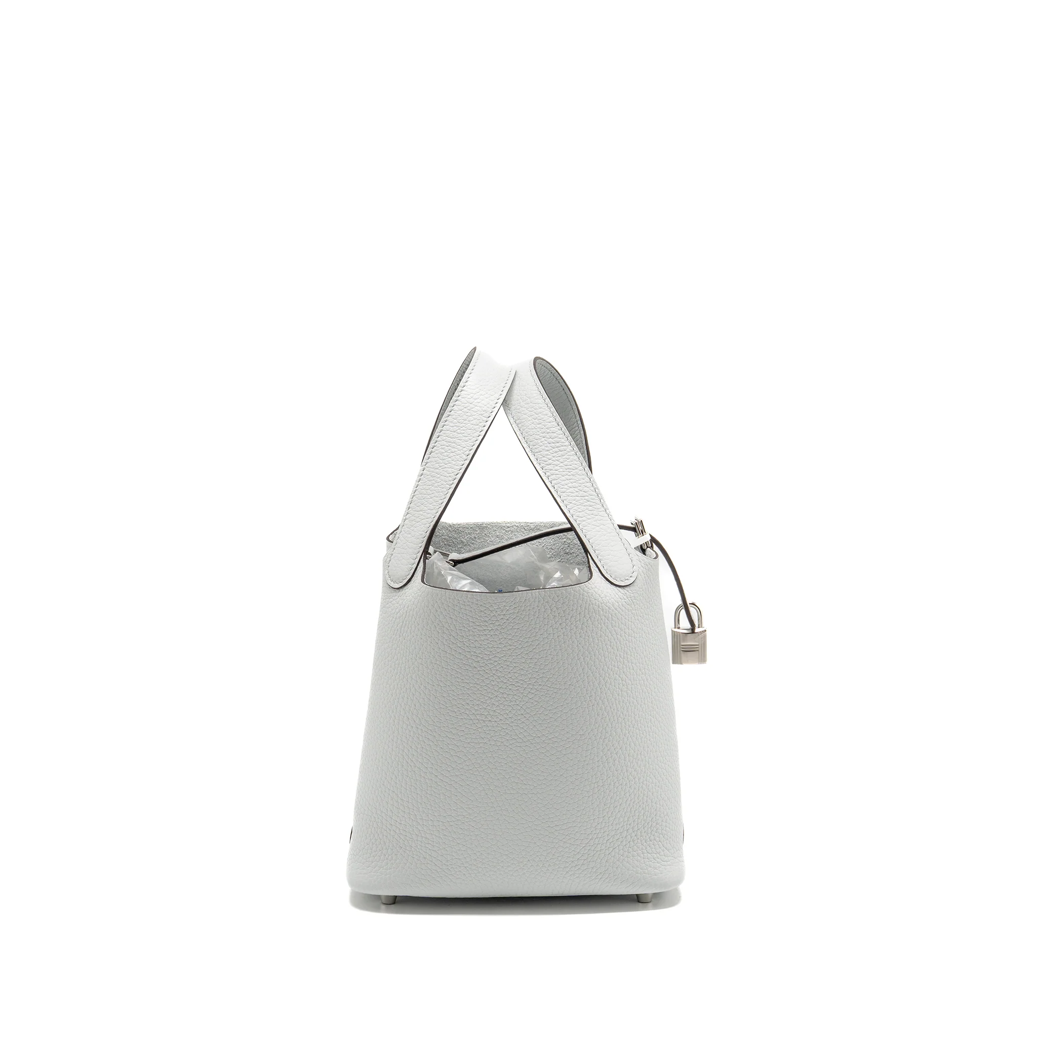 Hermes Picotin 18 Lock Bag Clemence Blue Pale SHW Stamp K - Image 3