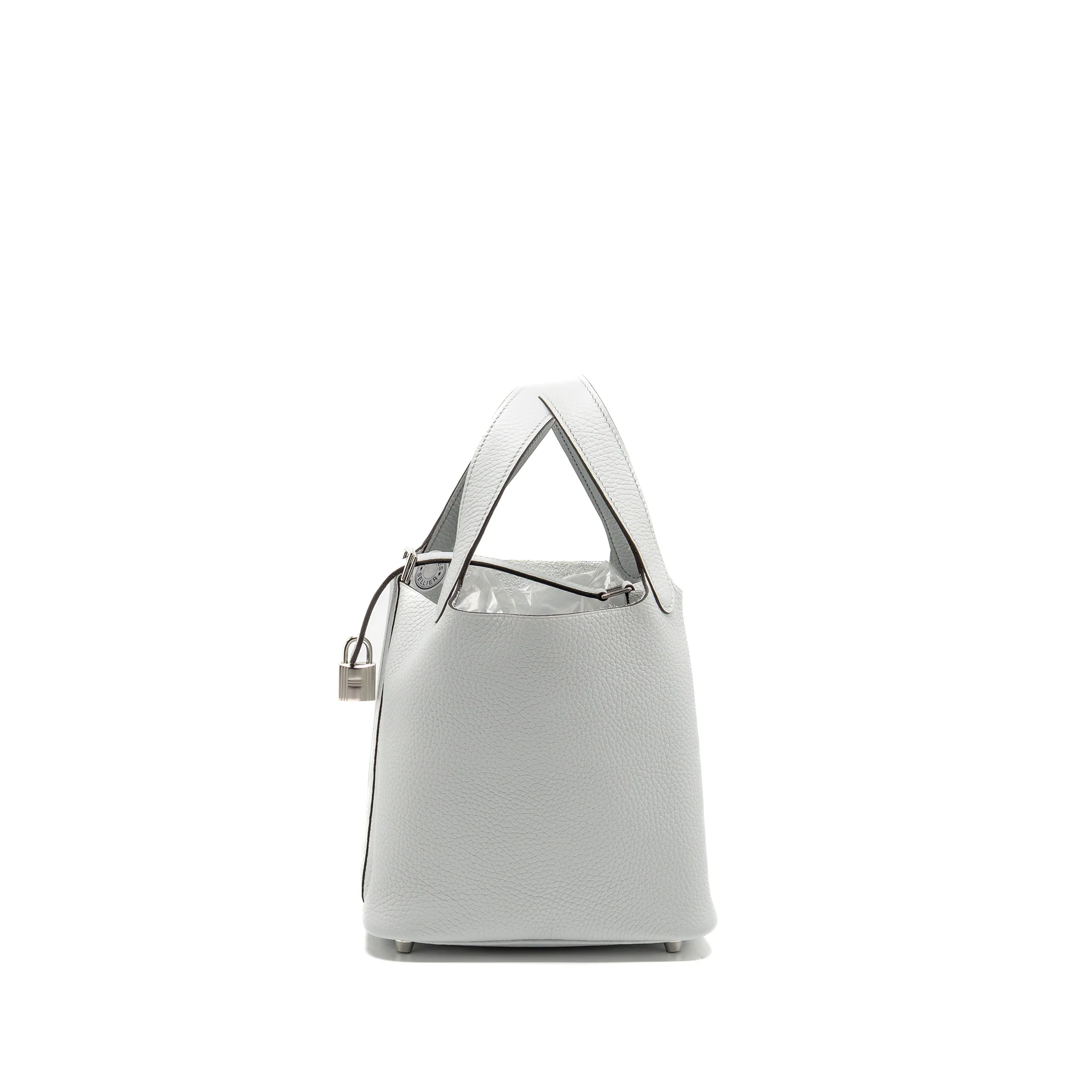 Hermes Picotin 18 Lock Bag Clemence Blue Pale SHW Stamp K - Image 4
