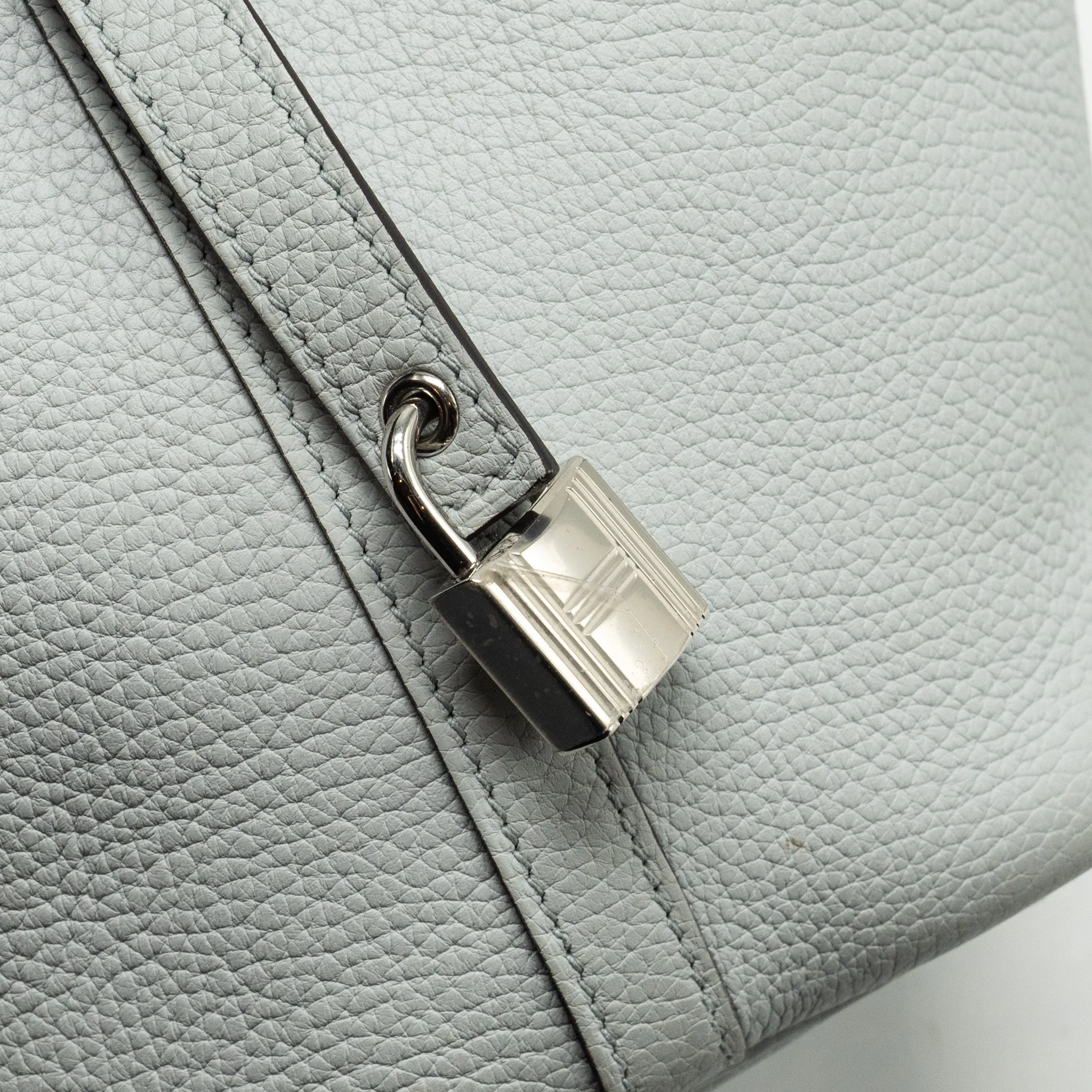 Hermes Picotin 18 Lock Bag Clemence Blue Pale SHW Stamp U - Image 12